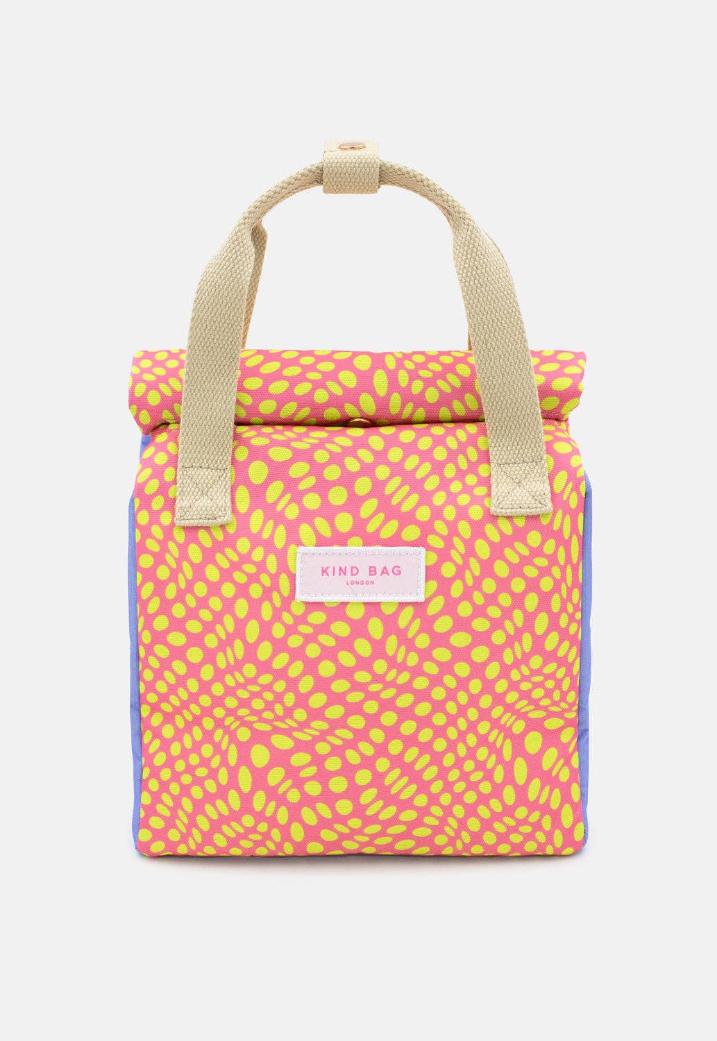 Kind Bags Lunch Bag | Twisted Polka Pink and Yellow at Bibelot Leek UK Stockist