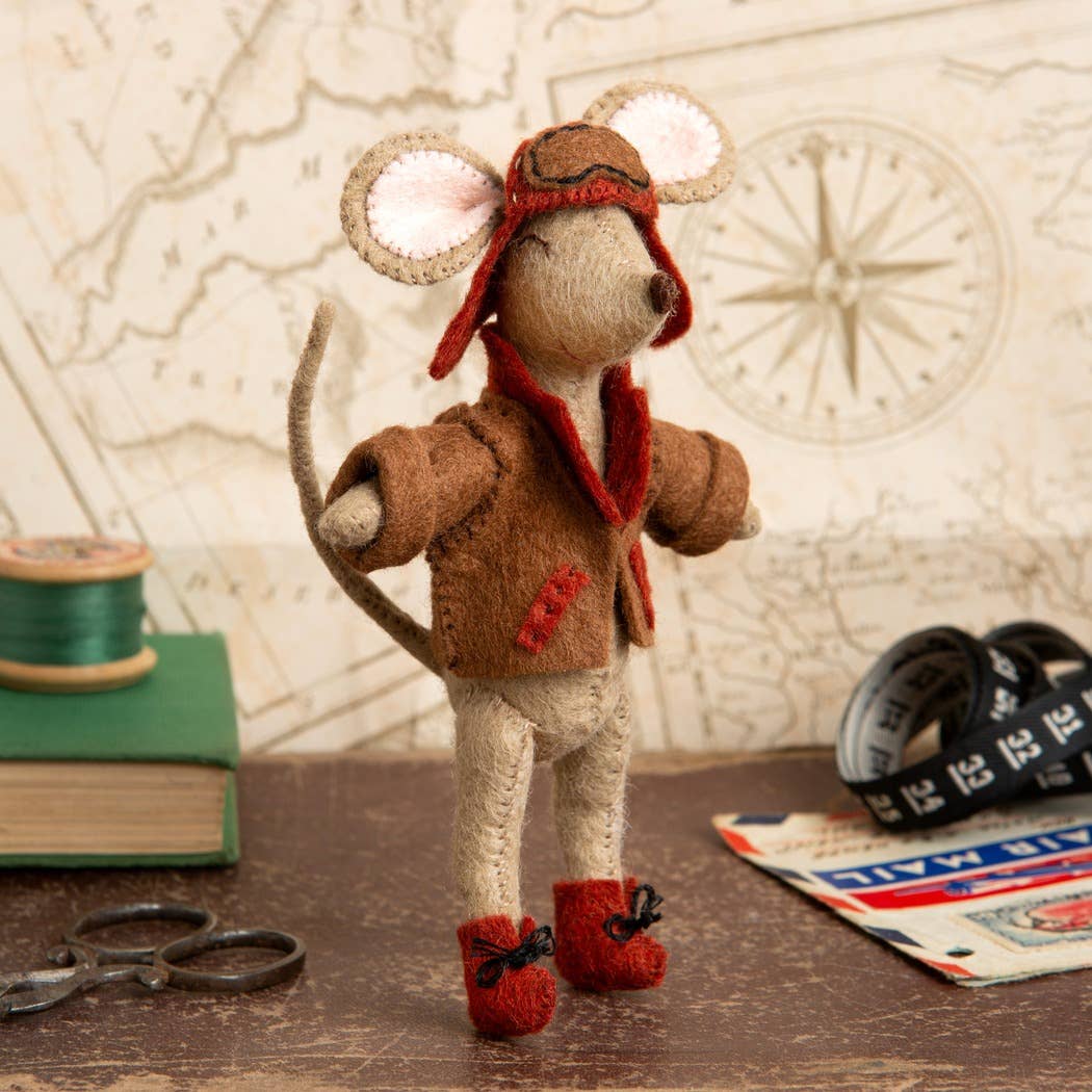 Corinne Lapierre Little Mouse The Aviator Felt Craft Mini Kit