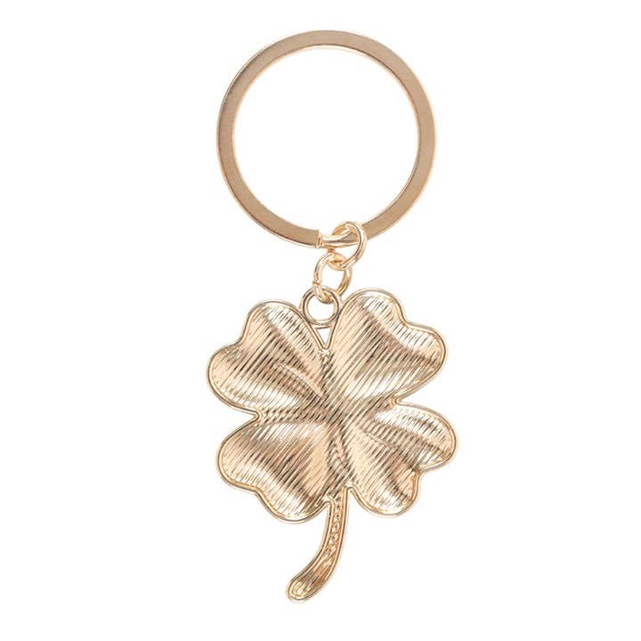 Lucky Four-Leaf Clover St. Patrick's Day Keyring Bibelot Leek