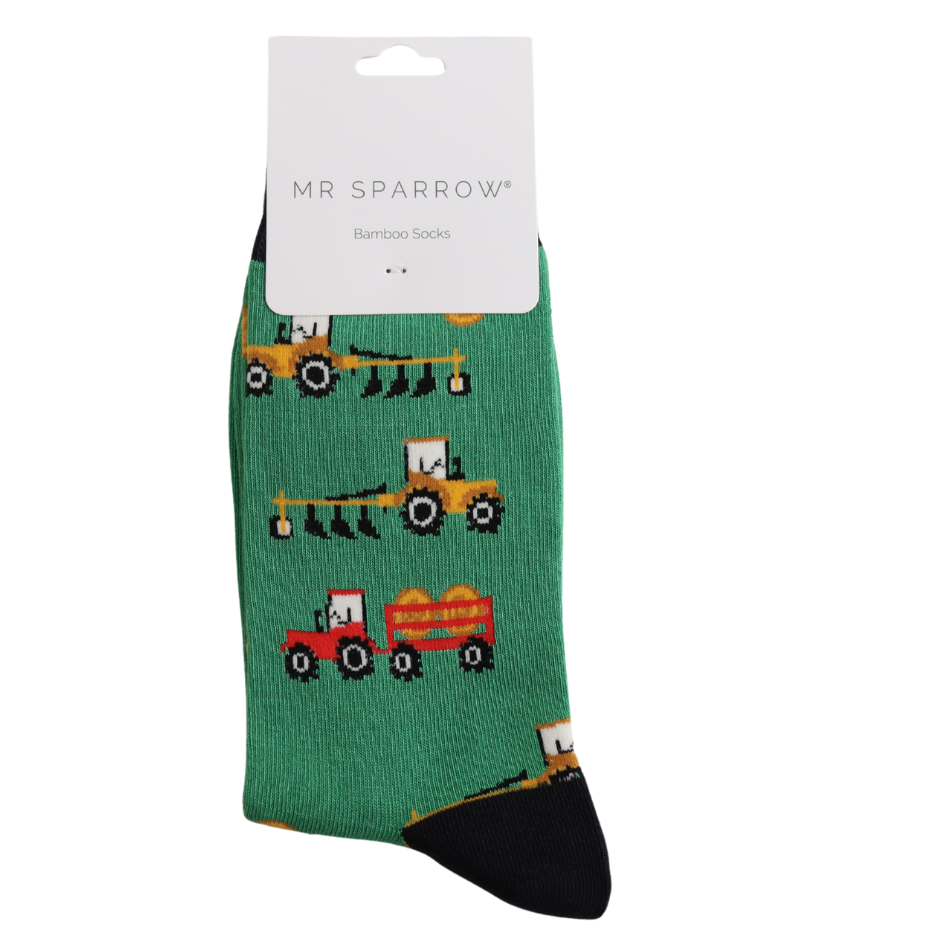 Mr Sparrow Harvest Socks Green at Bibelot Leek