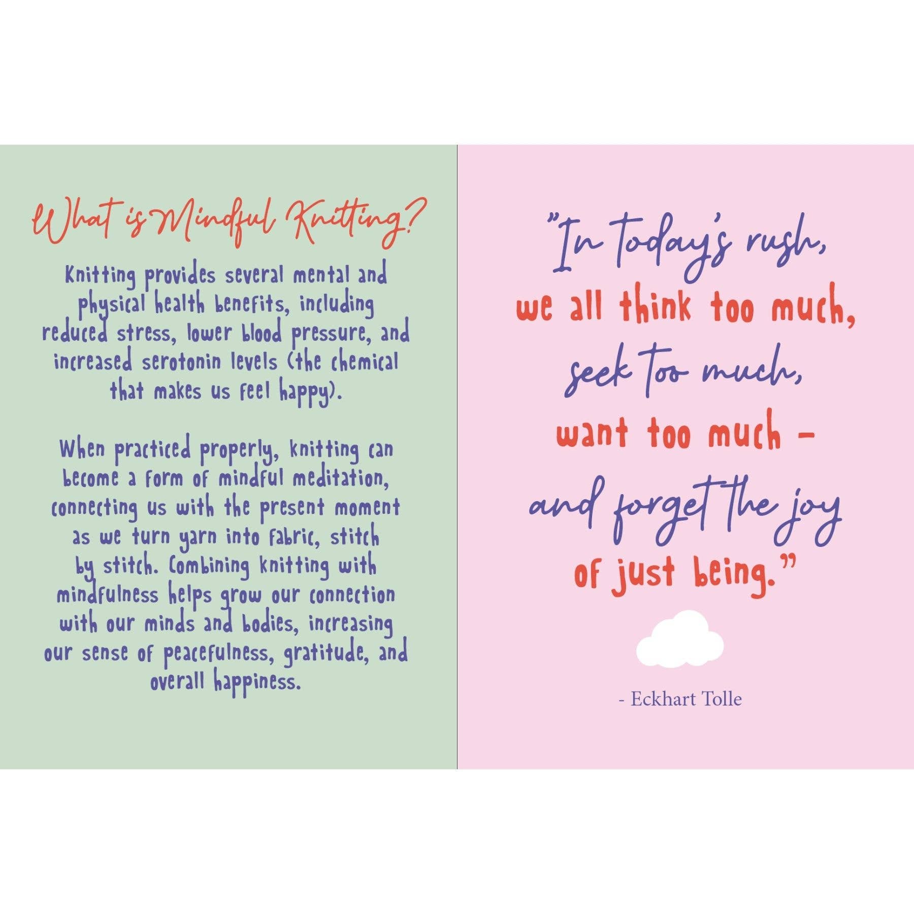 Mindful Knits Gift Book: Mindfulness & Knitting Patterns