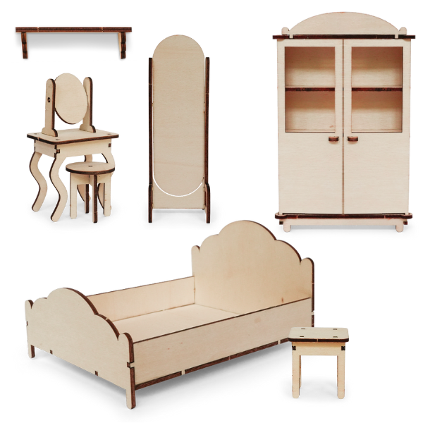 Mouse Mansion Furniture Kit - Bedroom Sam & Julia UK Stockist
