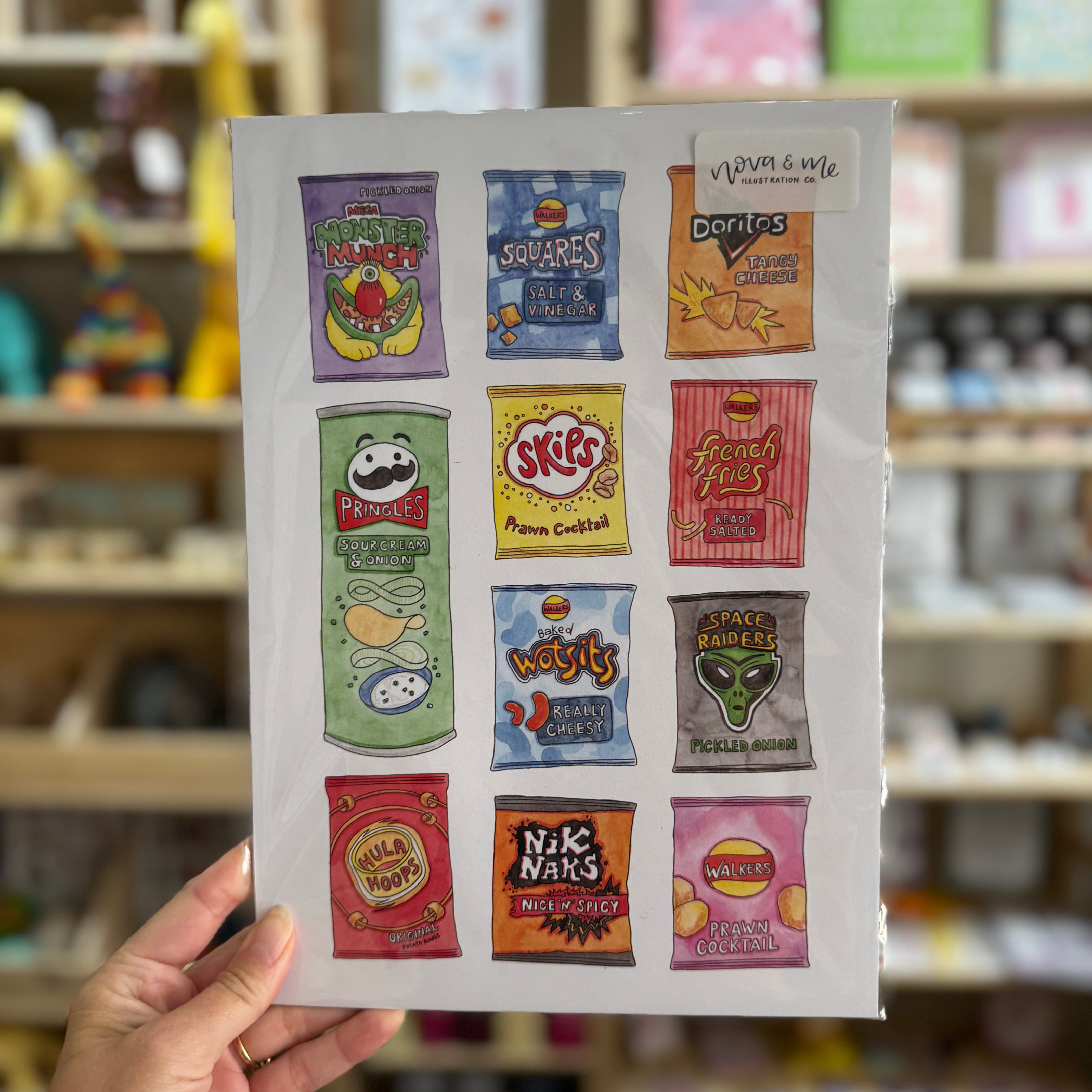 Nova & Me Crisps A4 Print at Bibelot Leek UK Stockist
