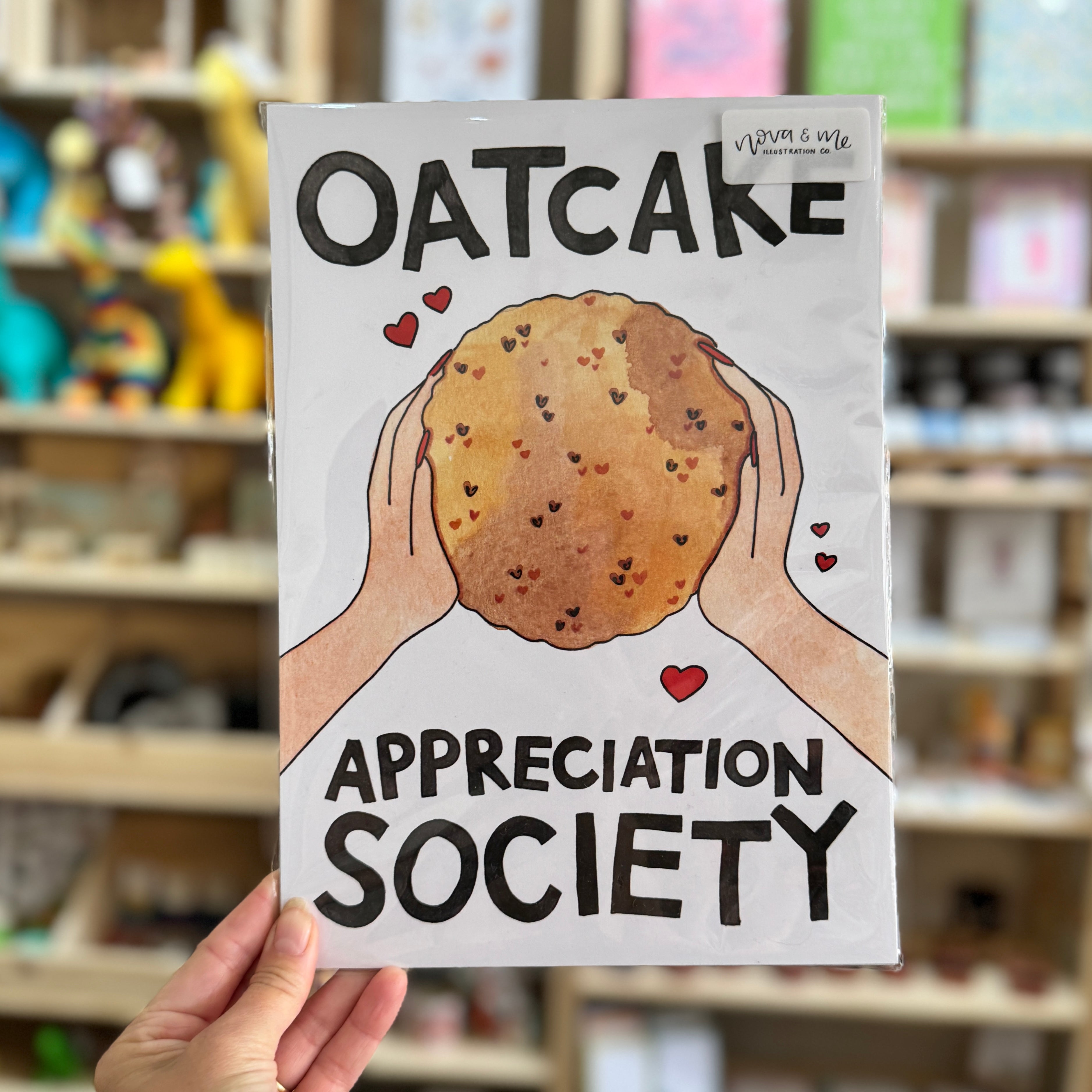 Nova & Me Oatcake Appreciation Society A4 Print at Bibelot Leek UK Stockist