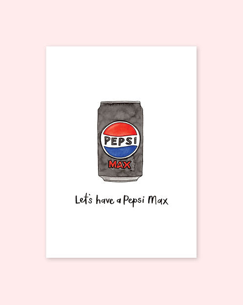 Nova & Me Pepsi Max A5 Print at Bibelot Leek UK Stockist