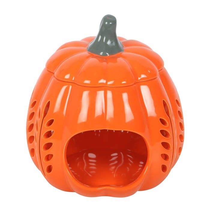 Orange Autumn Leaf Pumpkin Oil Burner and Wax Warmer