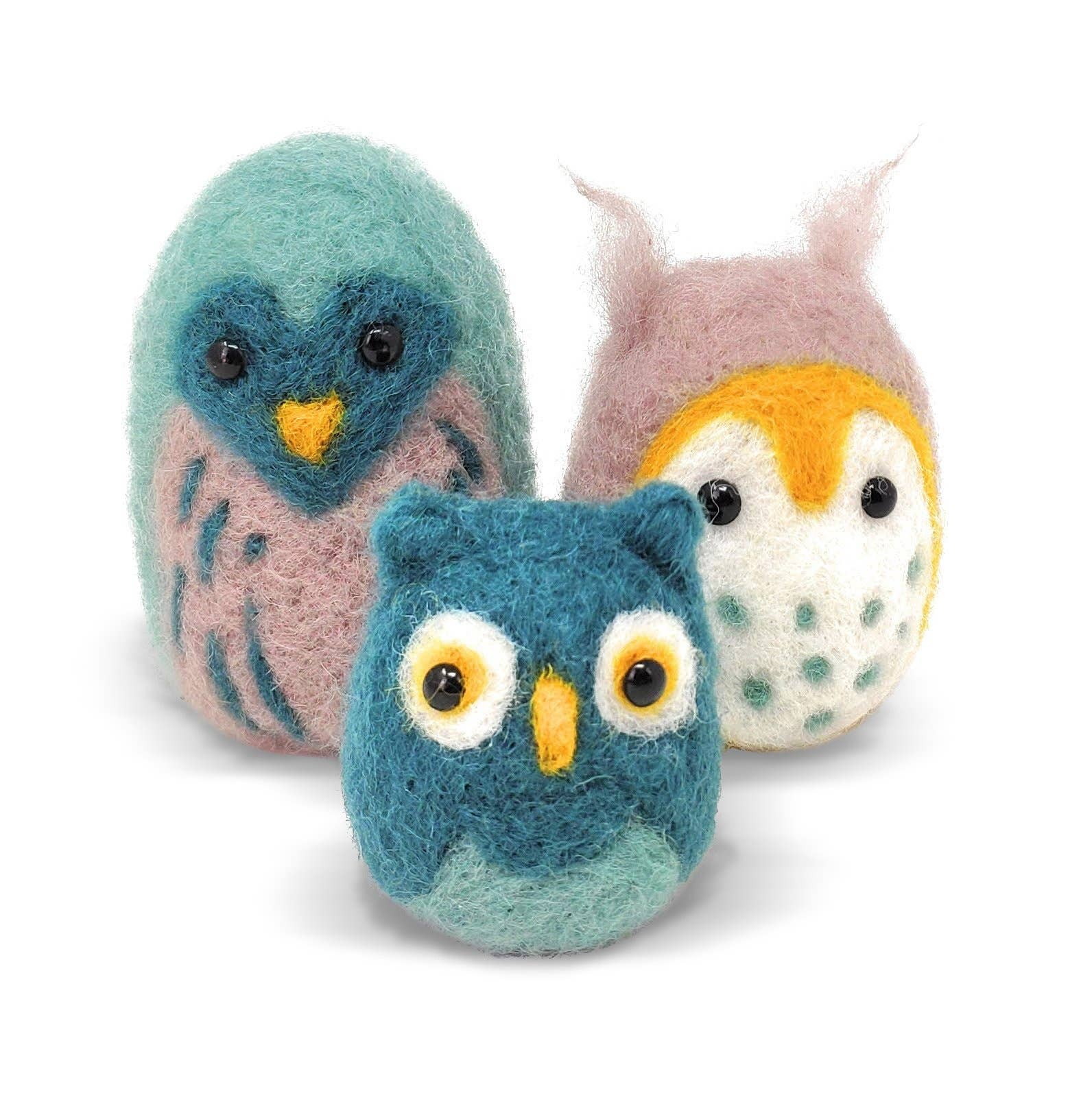 The Crafty Kit Owl Family Needle Felting Craft Kit at Bibelot Leek