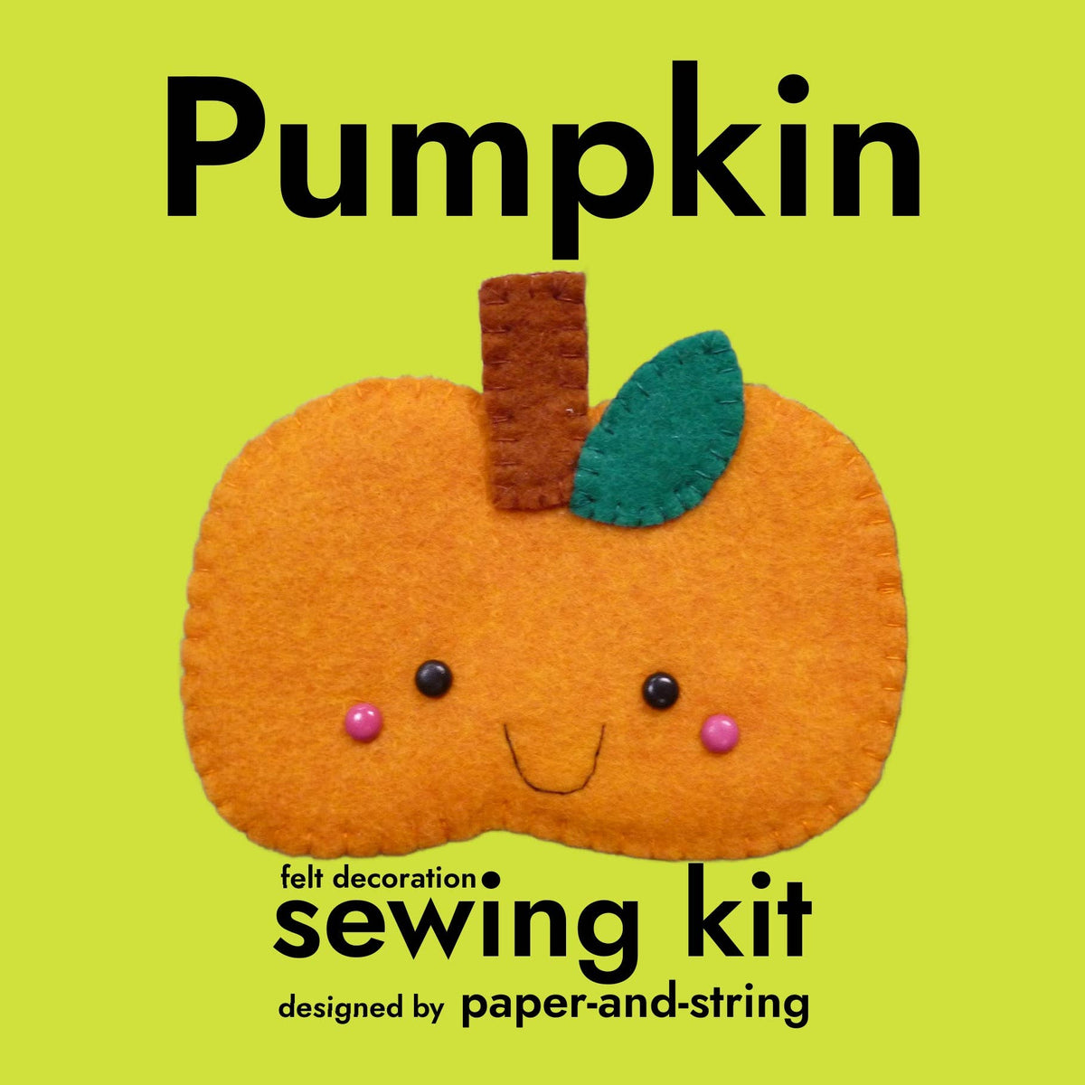 Paper & String Pumpkin Felt Decoration Sewing Kit at Bibelot Leek UK Stockist