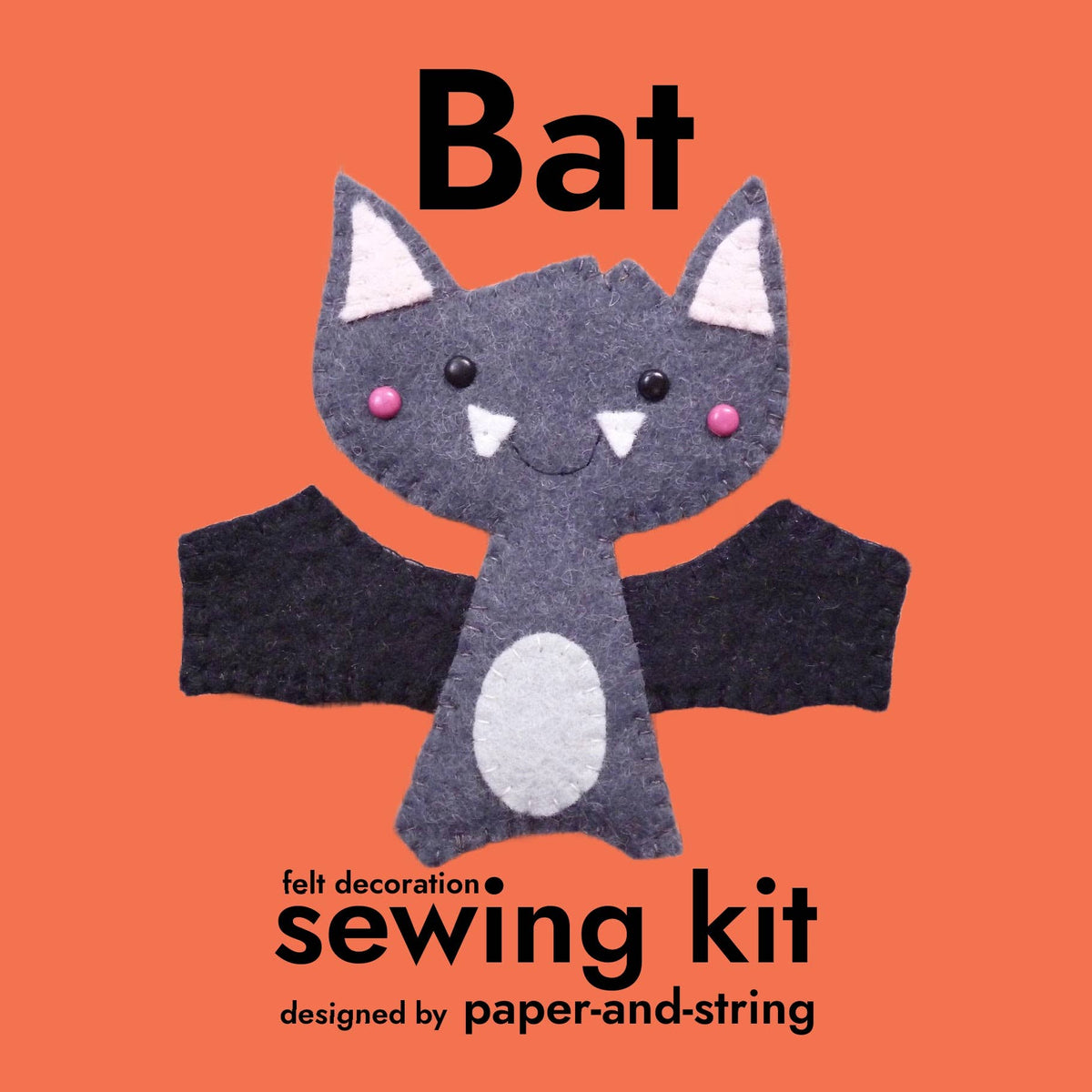 Paper and String Bat Felt Decoration Sewing Kit at Bibelot Leek UK Stockist