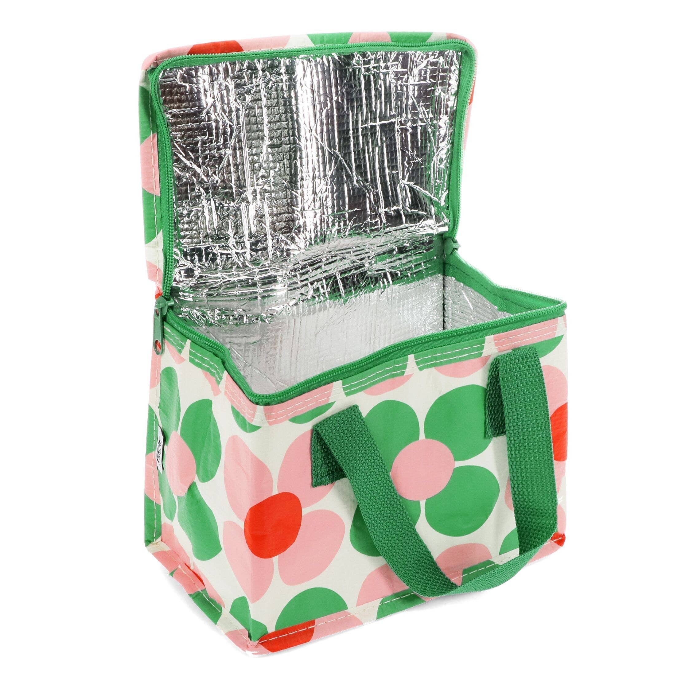 Pink and Green Daisy Insulated Lunch Bag at Bibelot Leek UK Stockist