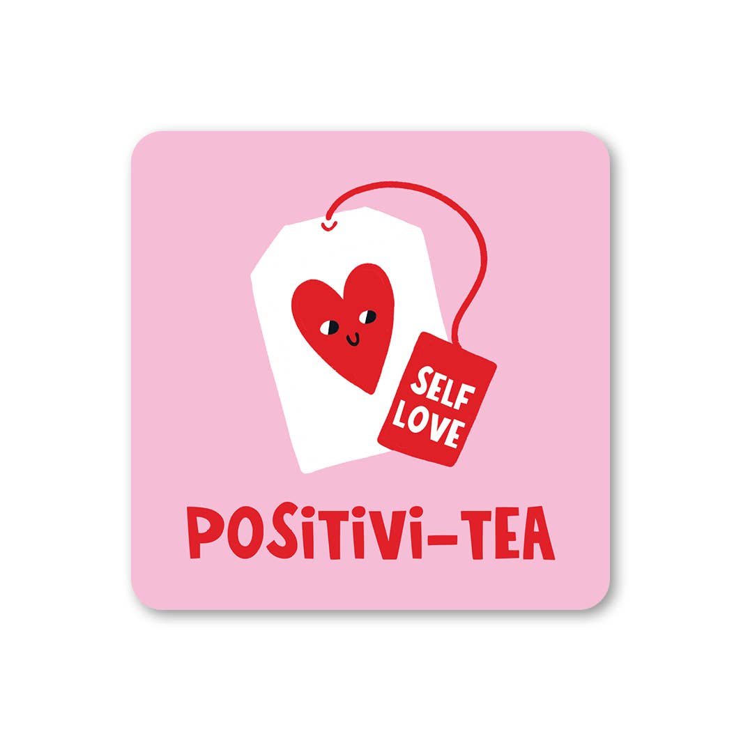 Lucy Maggie Designs Positivi-Tea Coaster at Bibelot, Leek