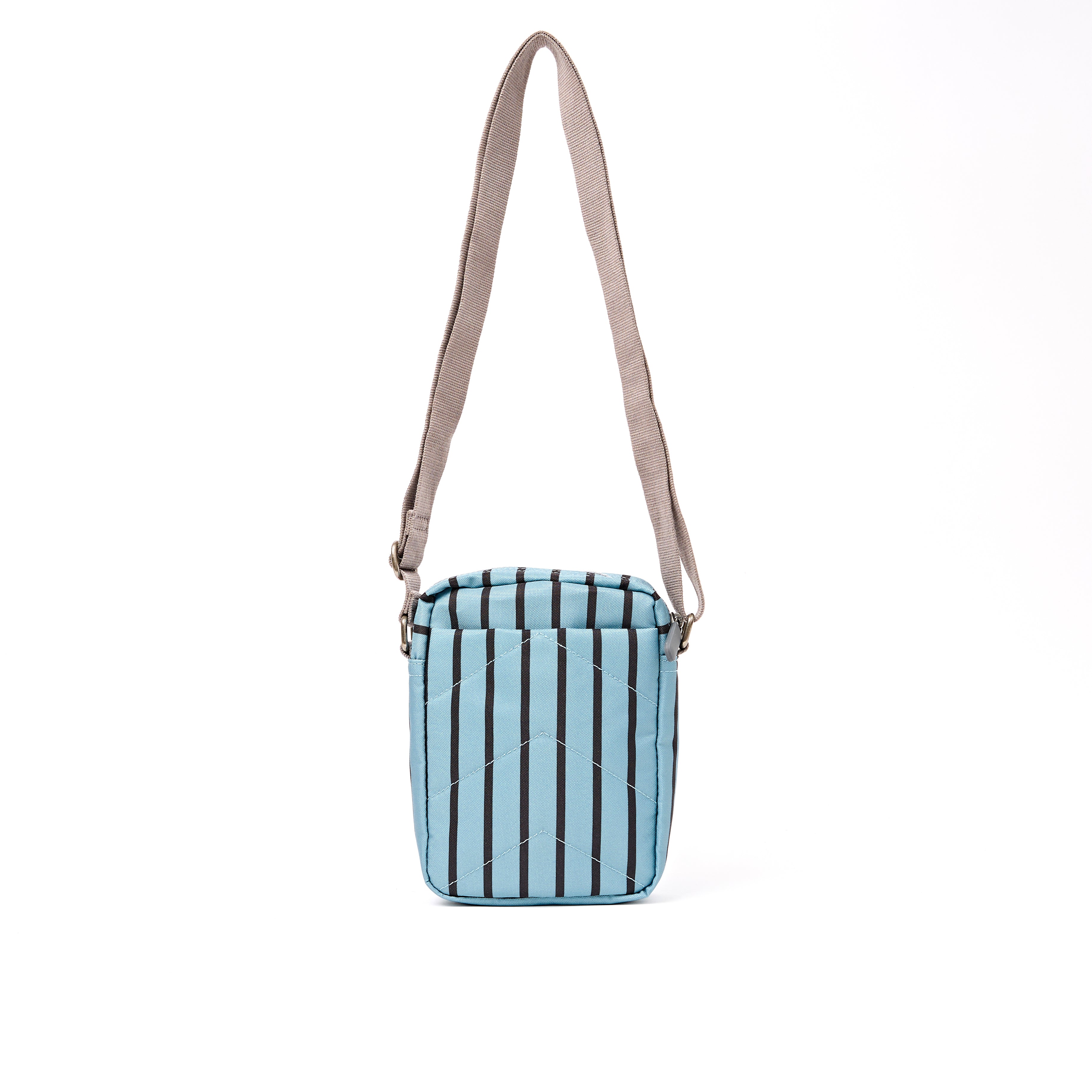 Roka Bond Crossbody Recycled Canvas: Blue Stripe at Bibelot Leek UK Stocksit