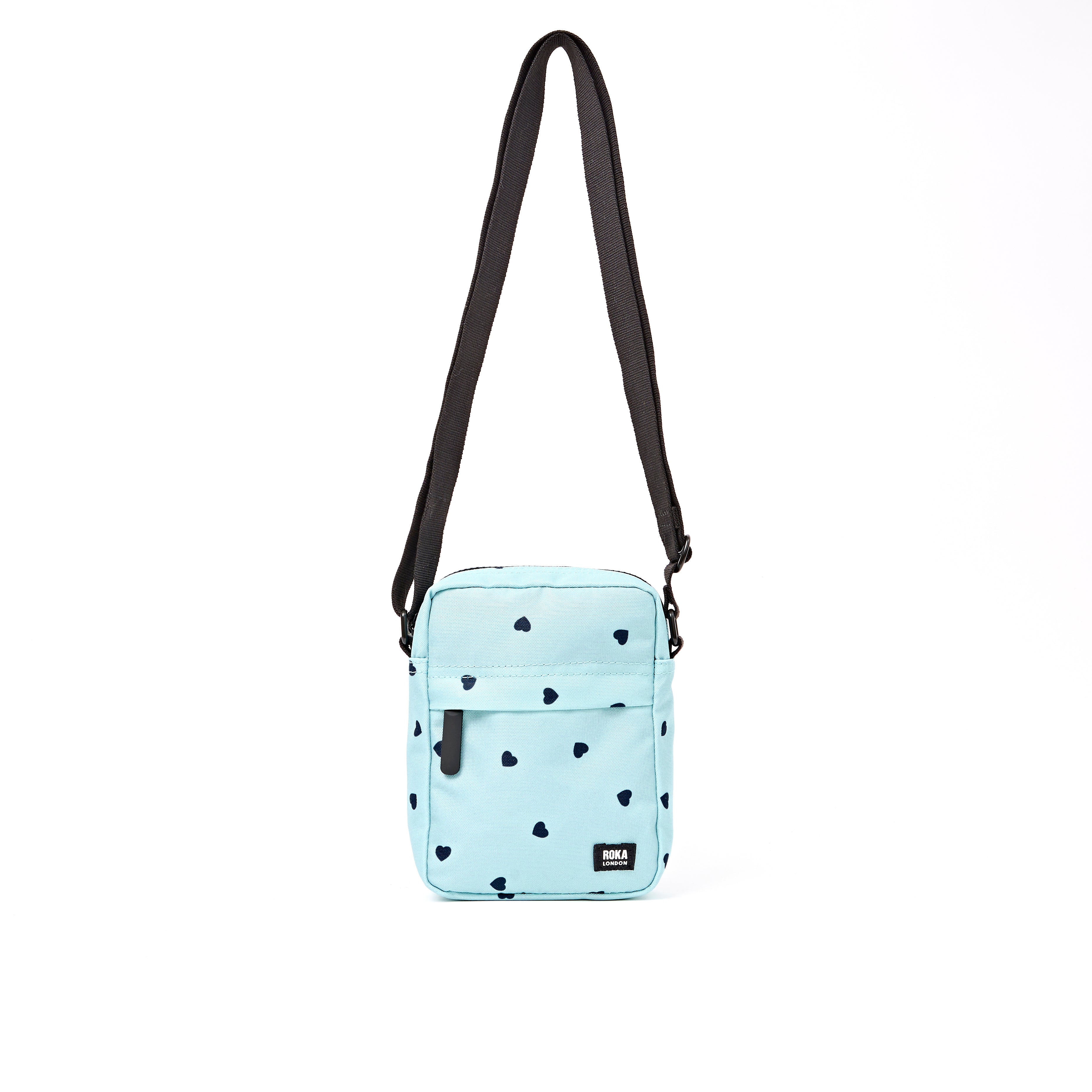 Roka Bond Crossbody Recycled Canvas: Heart Print at Bibelot Leek UK Stockist