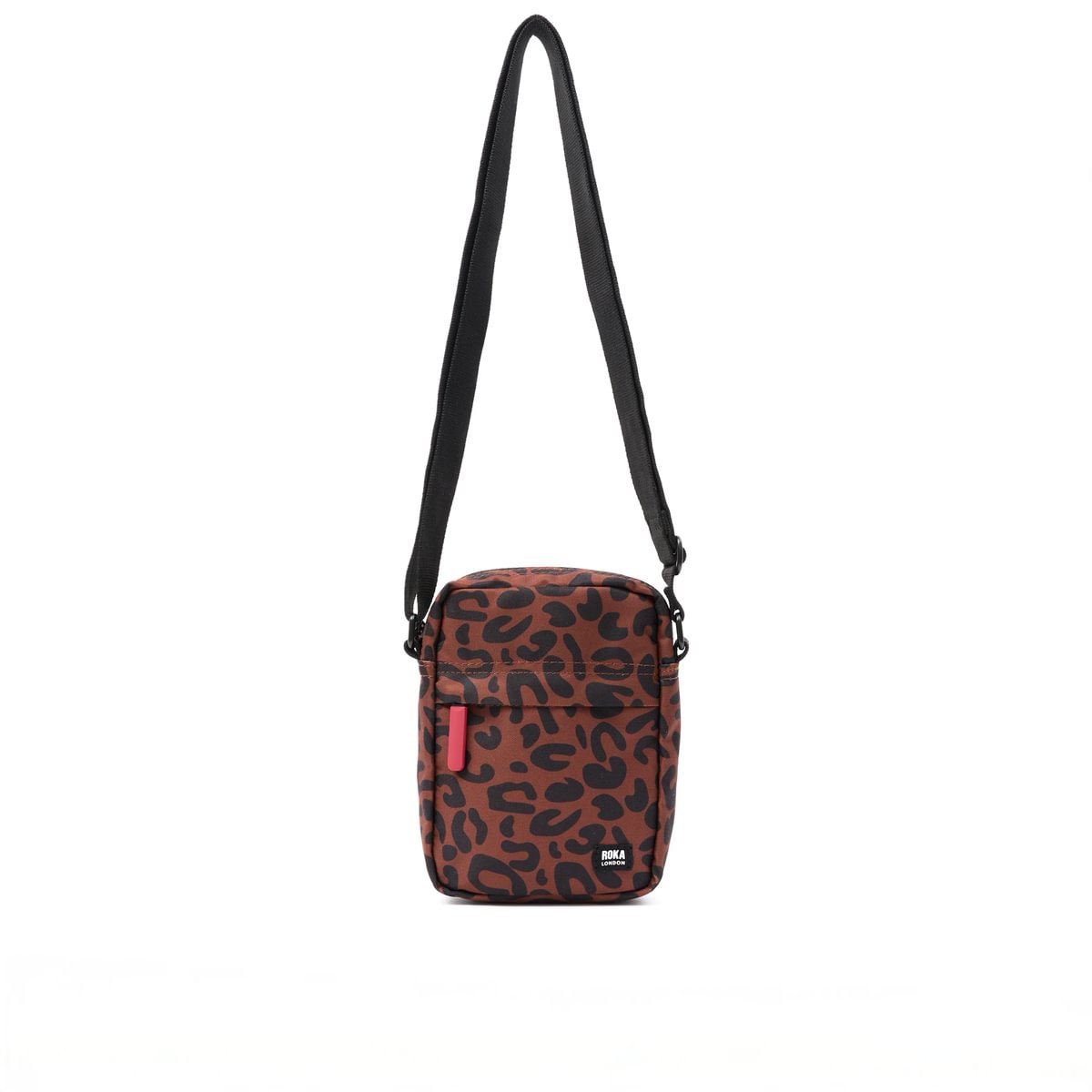 Roka Bond Crossbody Recycled Canvas: Scarlet Leopard Print