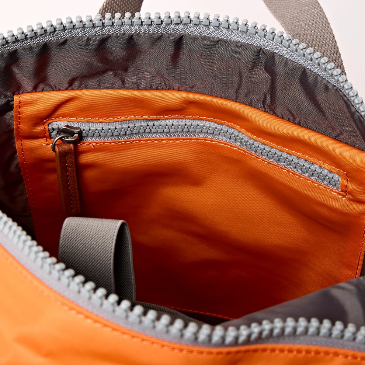 Roka Backpack Small Canfield B Recycled Nylon: Jaffa Orange at Bibelot Leek