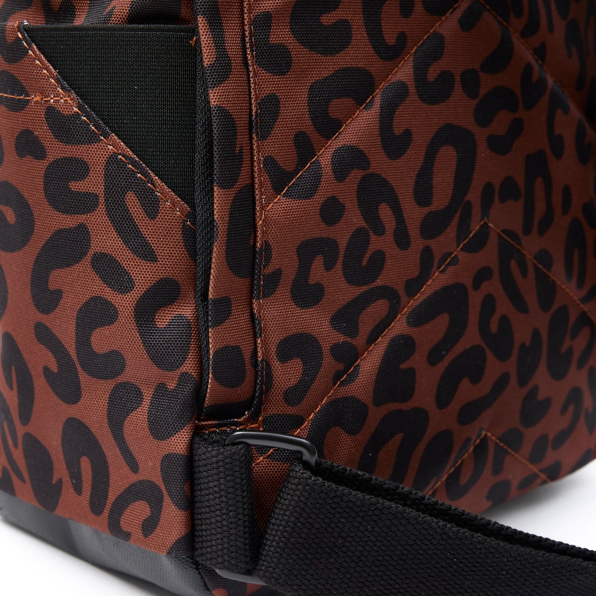 Roka Backpack Small Canfield B Recycled Canvas: Scarlet Leopard Print