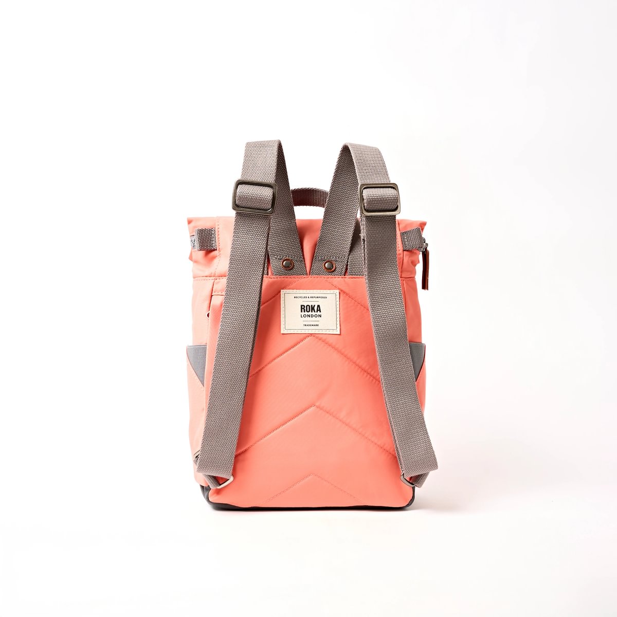Roka Backpack Small Canfield B Recycled Nylon: Sugar Coral at Bibelot Leek