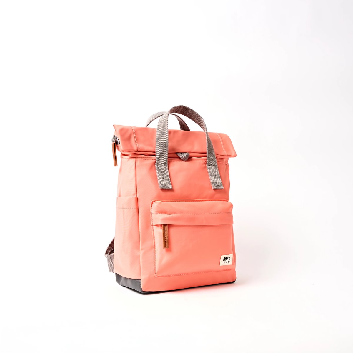 Roka Backpack Small Canfield B Recycled Nylon: Sugar Coral at Bibelot Leek