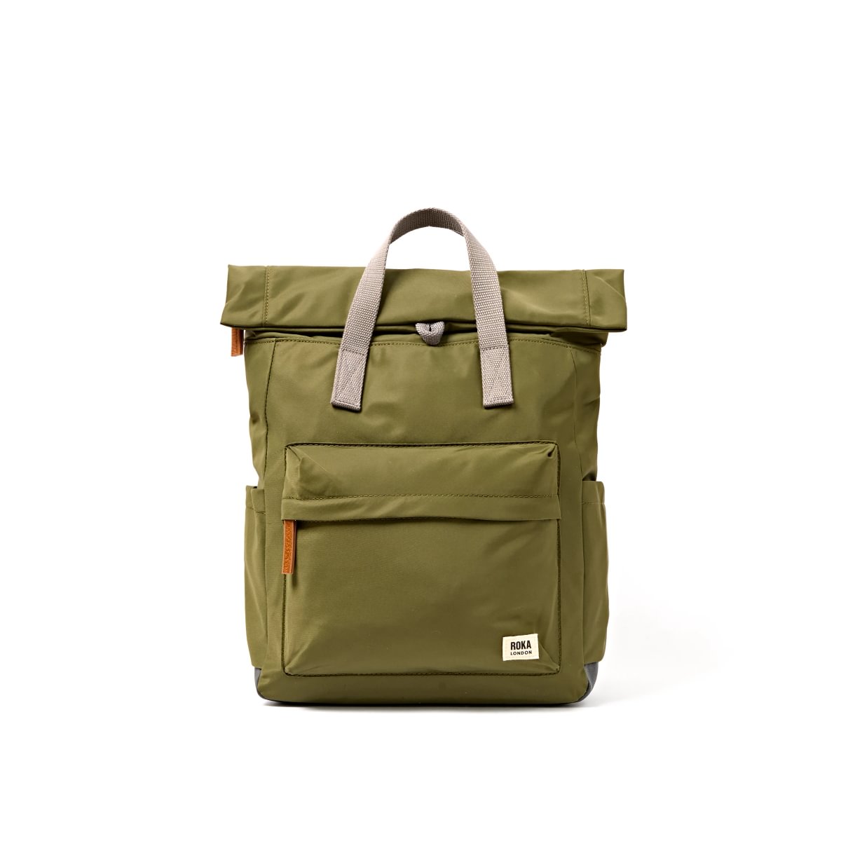 Roka Backpack Medium Canfield B Recycled Nylon: Chive at Bibelot Leek UK Stockist