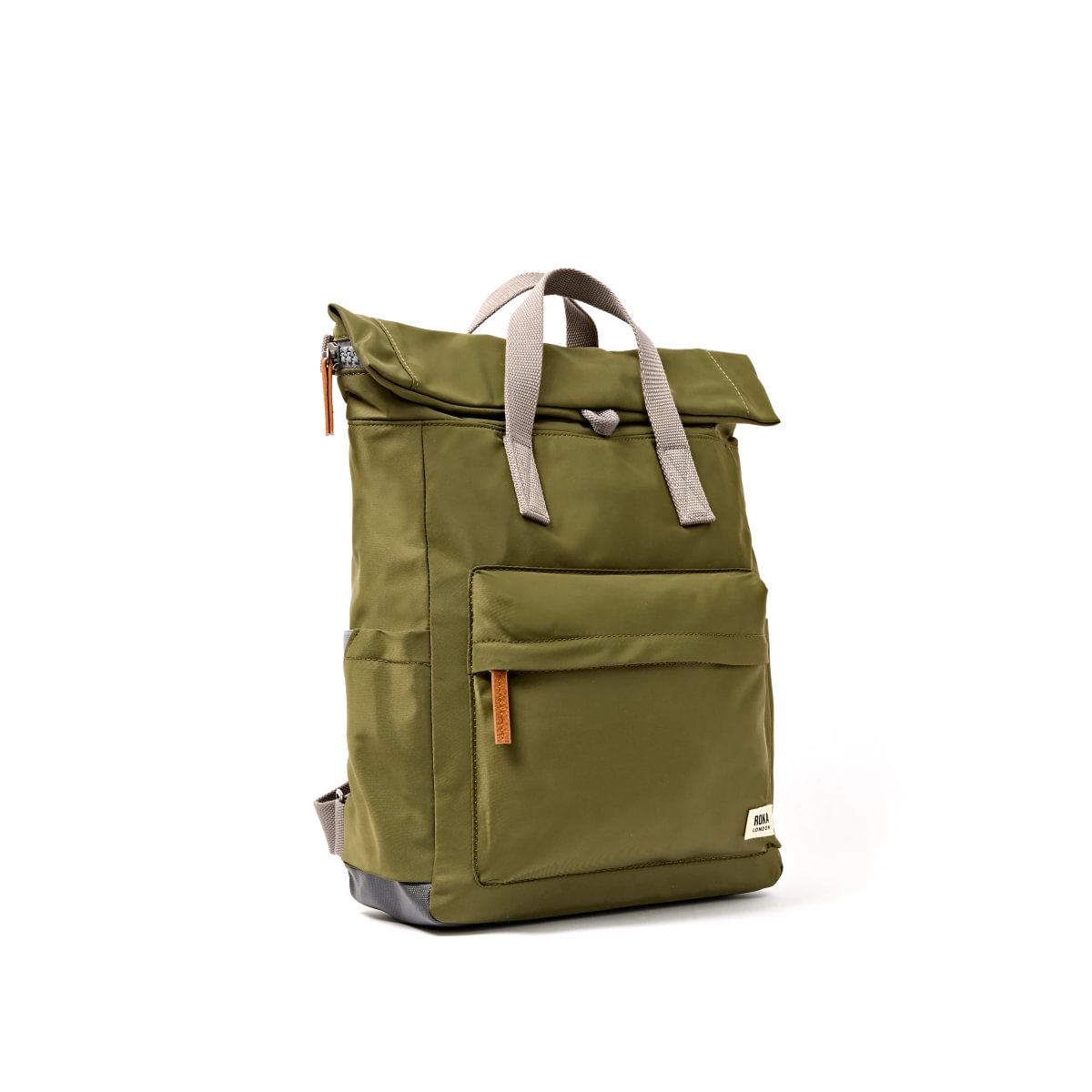 Roka Backpack Medium Canfield B Recycled Nylon: Chive at Bibelot Leek UK Stockist