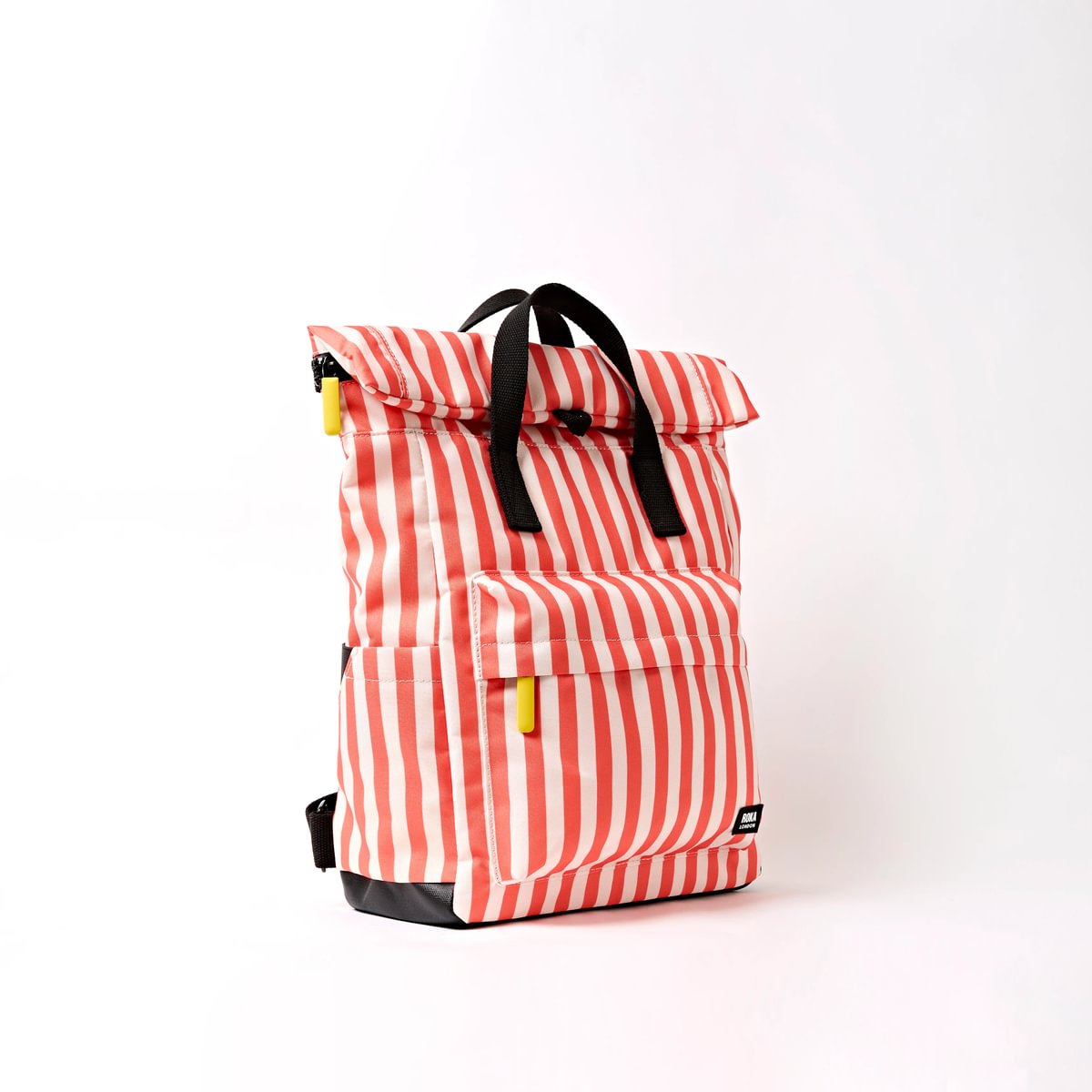 Roka Medium Canfield B Recycled Canvas: Coral Stripe at Bibelot Leek