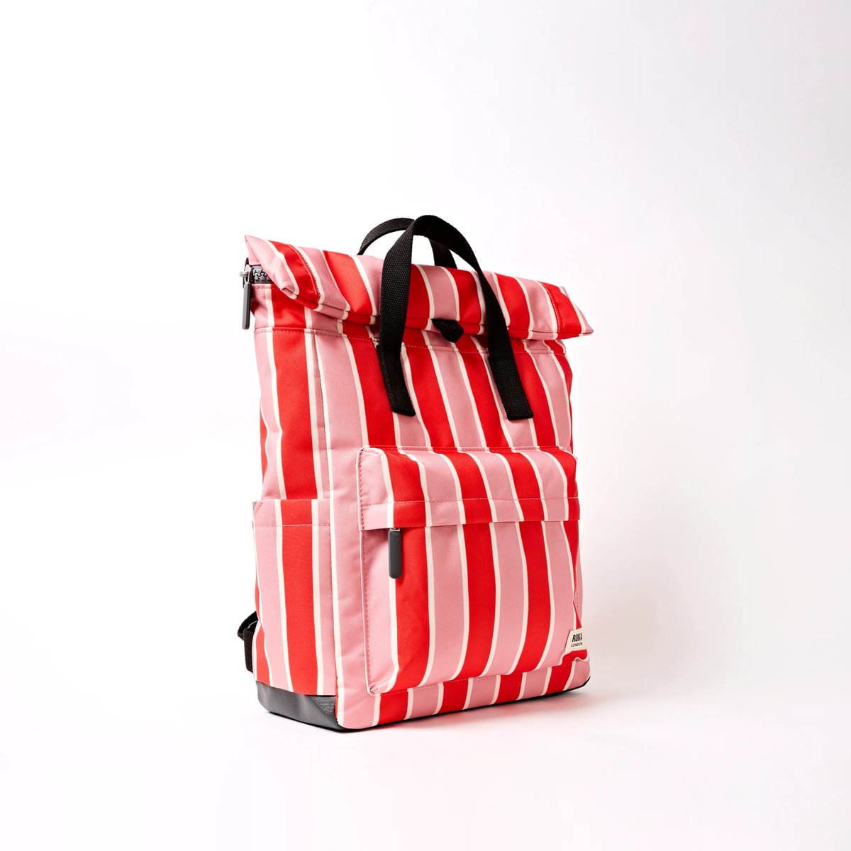 Roka Medium Canfield B Recycled Canvas: Seaside Stripe at Bibelot Leek