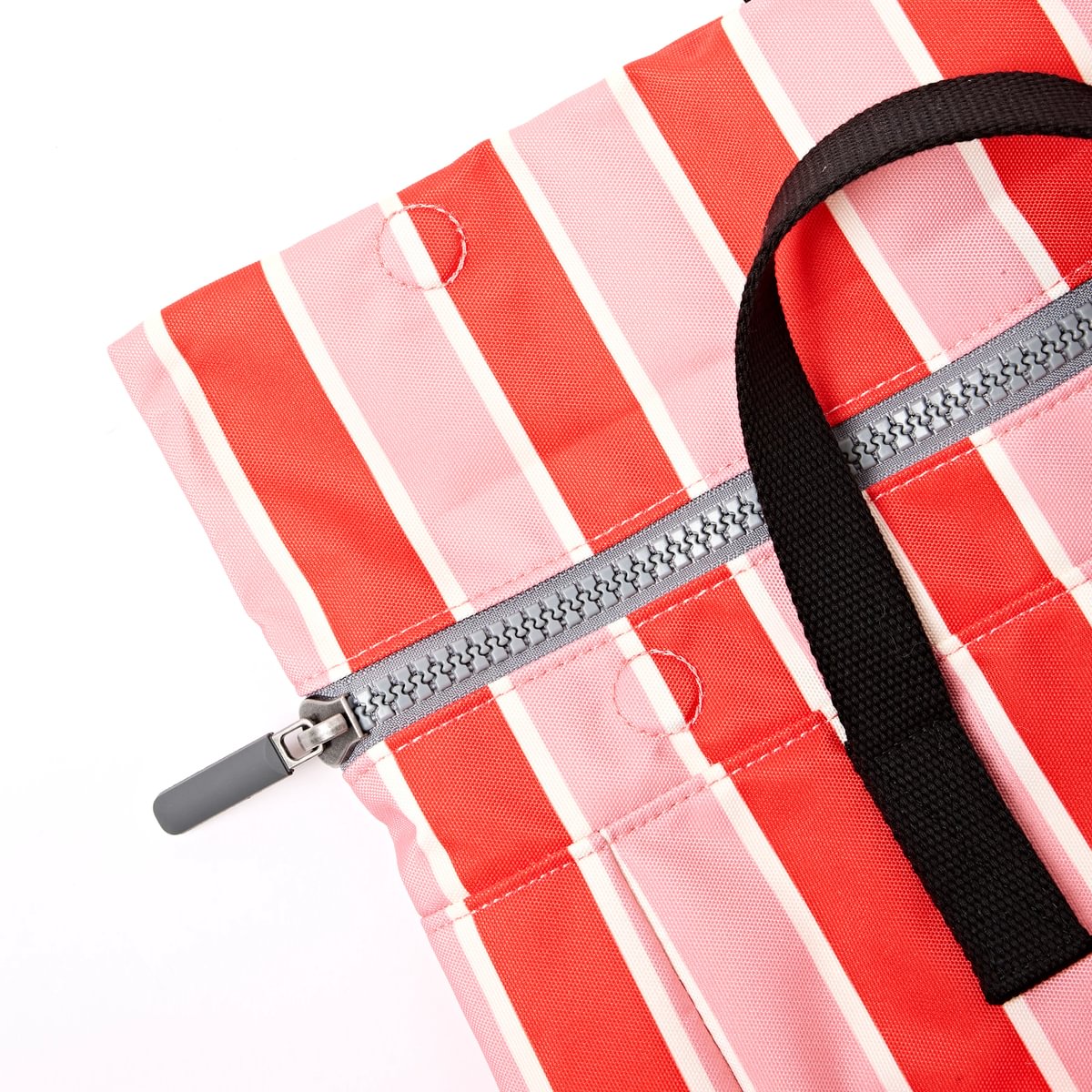 Roka Medium Canfield B Recycled Canvas: Seaside Stripe at Bibelot Leek