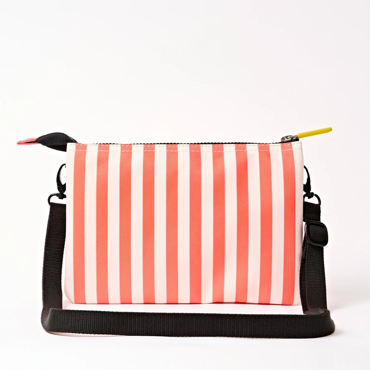 Roka Carnaby Crossbody XL Coral Stripe Recycled Canvas at Bibelot Leek
