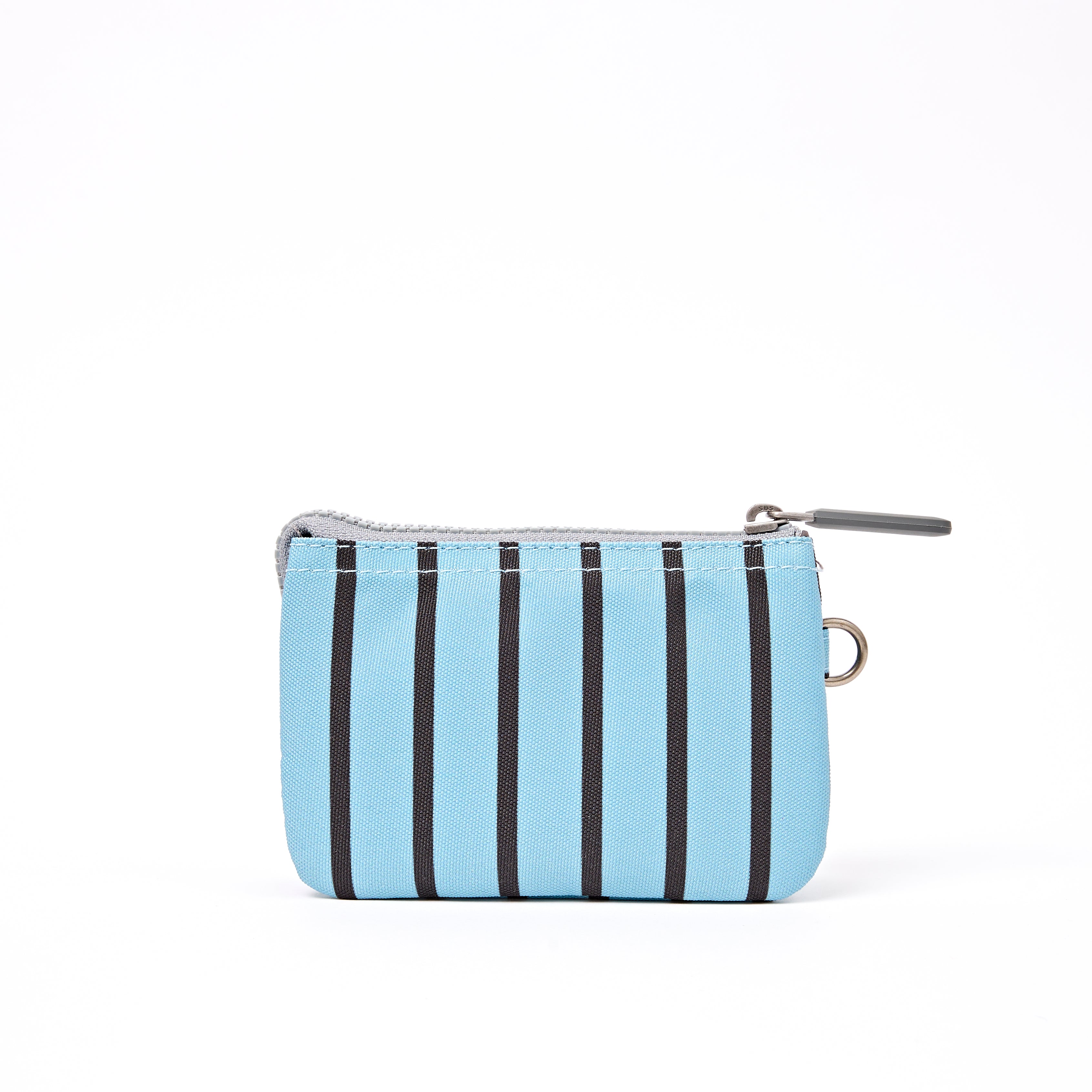 ROKA Small Carnaby Wallet – Blue Stripe Recycled Canvas at Bibelot Leek UK Stockist