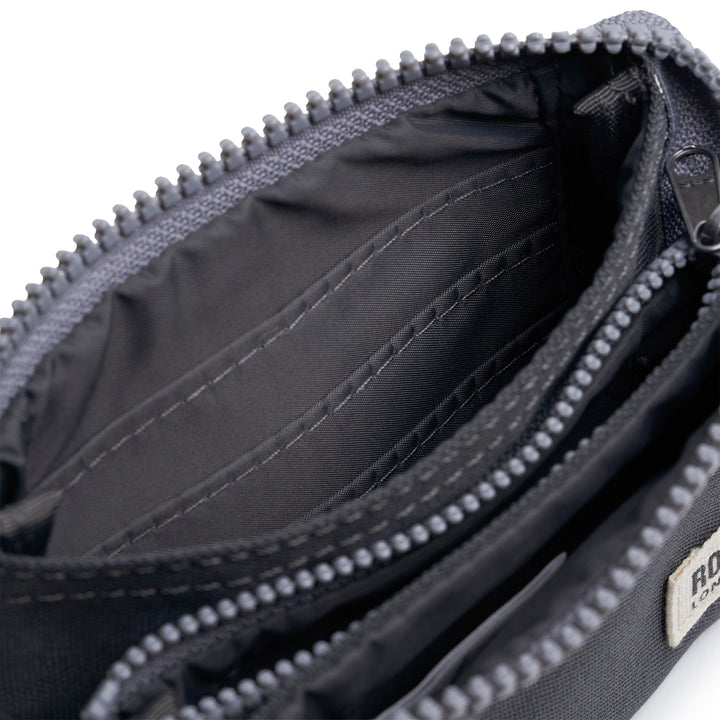 Roka Small Carnaby Recycled Canvas Wallet: Faded Black