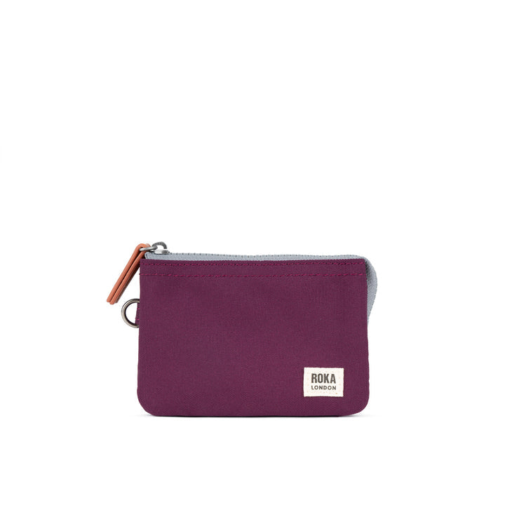 Roka Small Carnaby Recycled Canvas Wallet: Cherry Lacquer