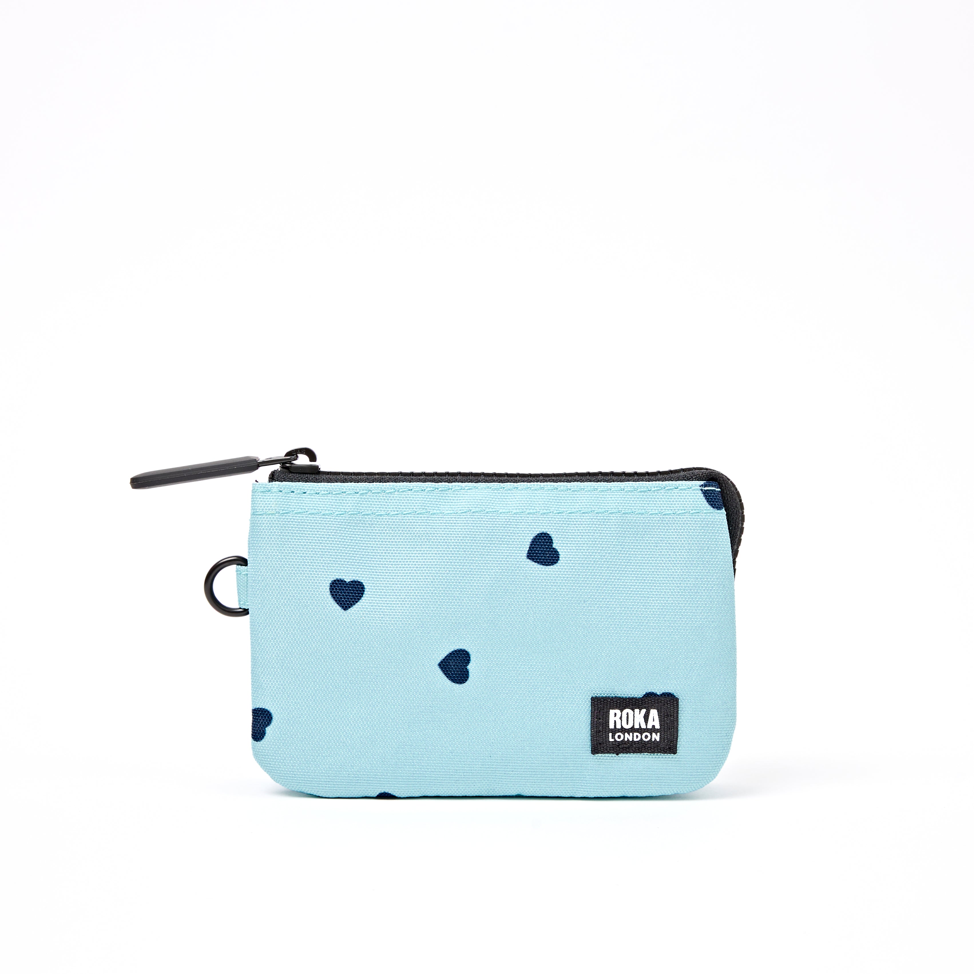 ROKA Small Carnaby Wallet – Heart Print Recycled Canvas at Bibelot Leek IK Stockist