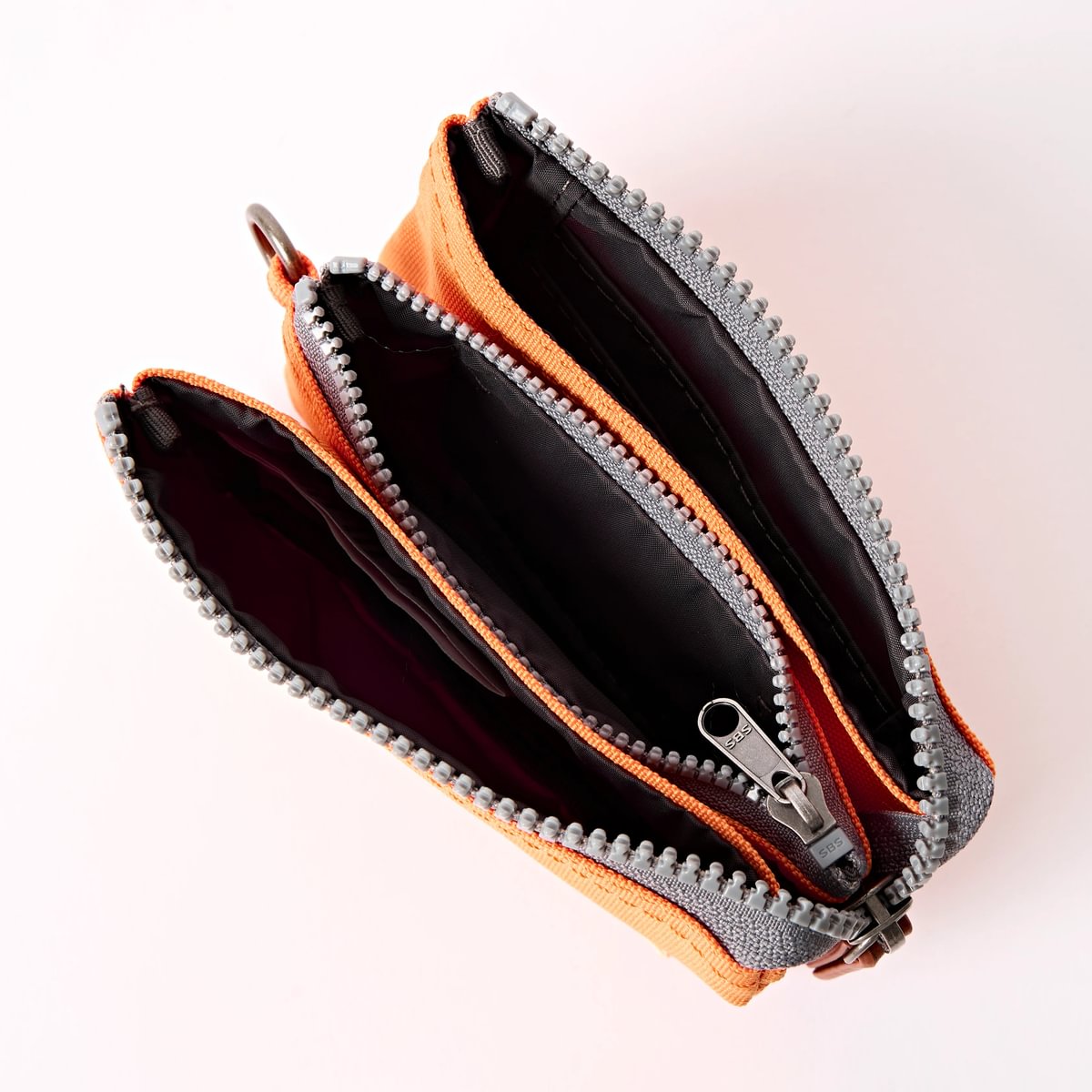 Roka Small Carnaby Recycled Canvas Wallet: Jaffa Orange at Bibelot Leek