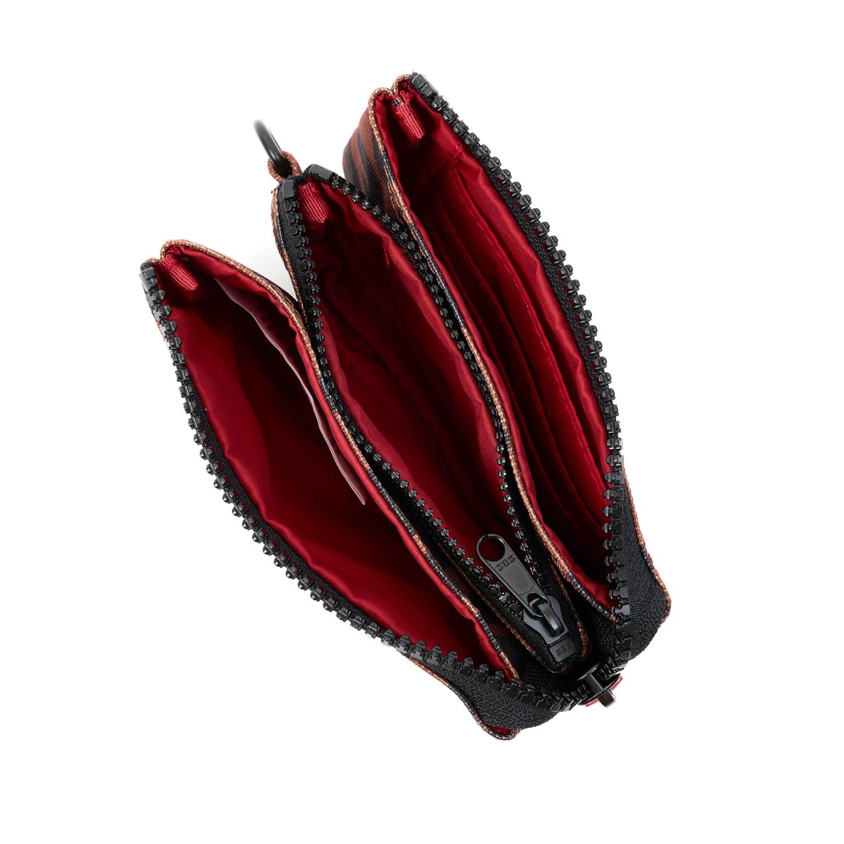 Roka Small Carnaby Recycled Canvas Wallet: Scarlet Leopard Print