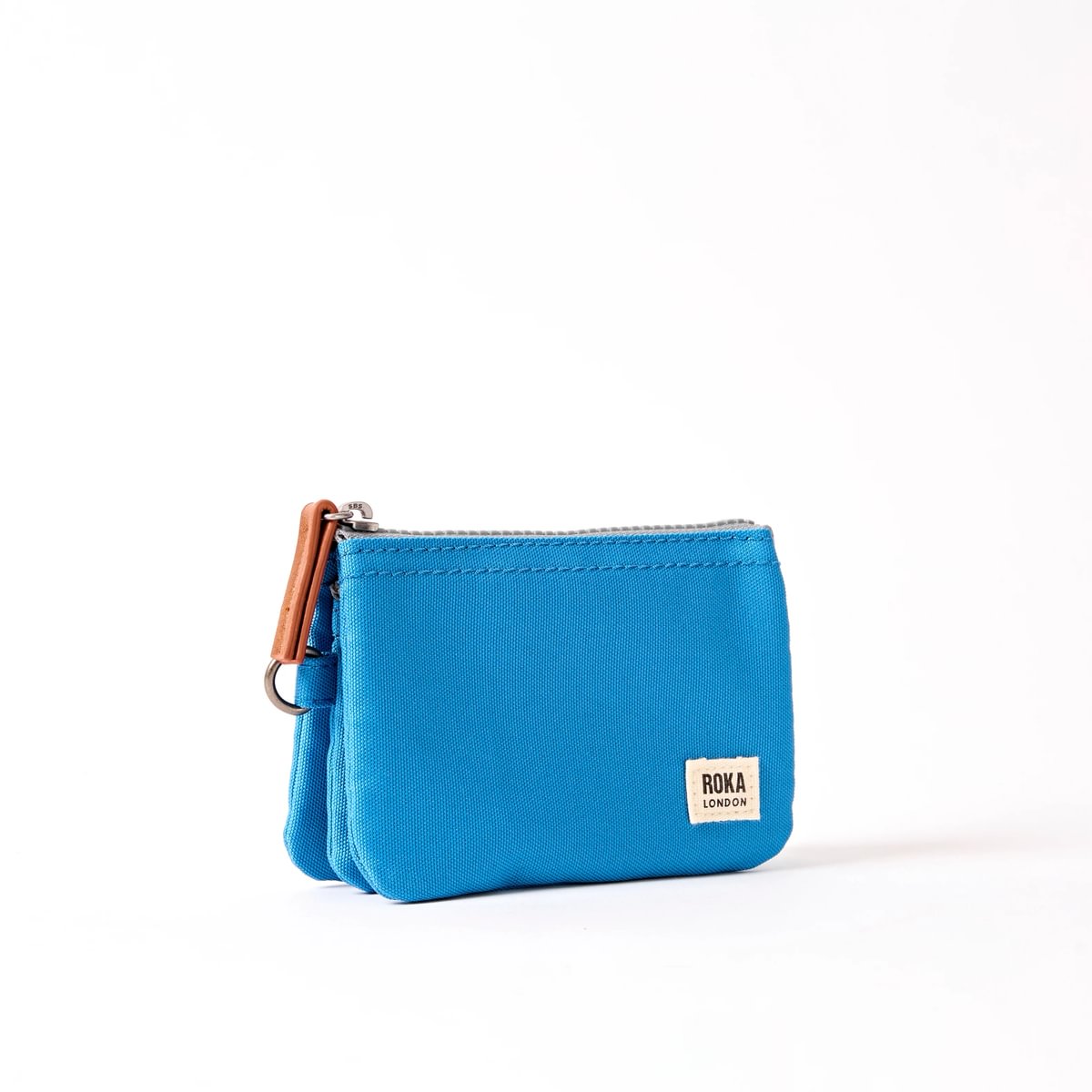 Roka Small Carnaby Recycled Canvas Wallet: Malibu Blue at Bibelot Leek