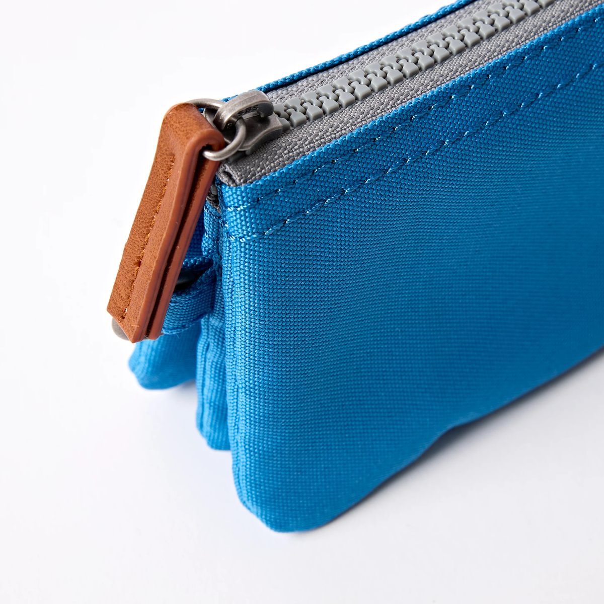 Roka Small Carnaby Recycled Canvas Wallet: Malibu Blue at Bibelot Leek