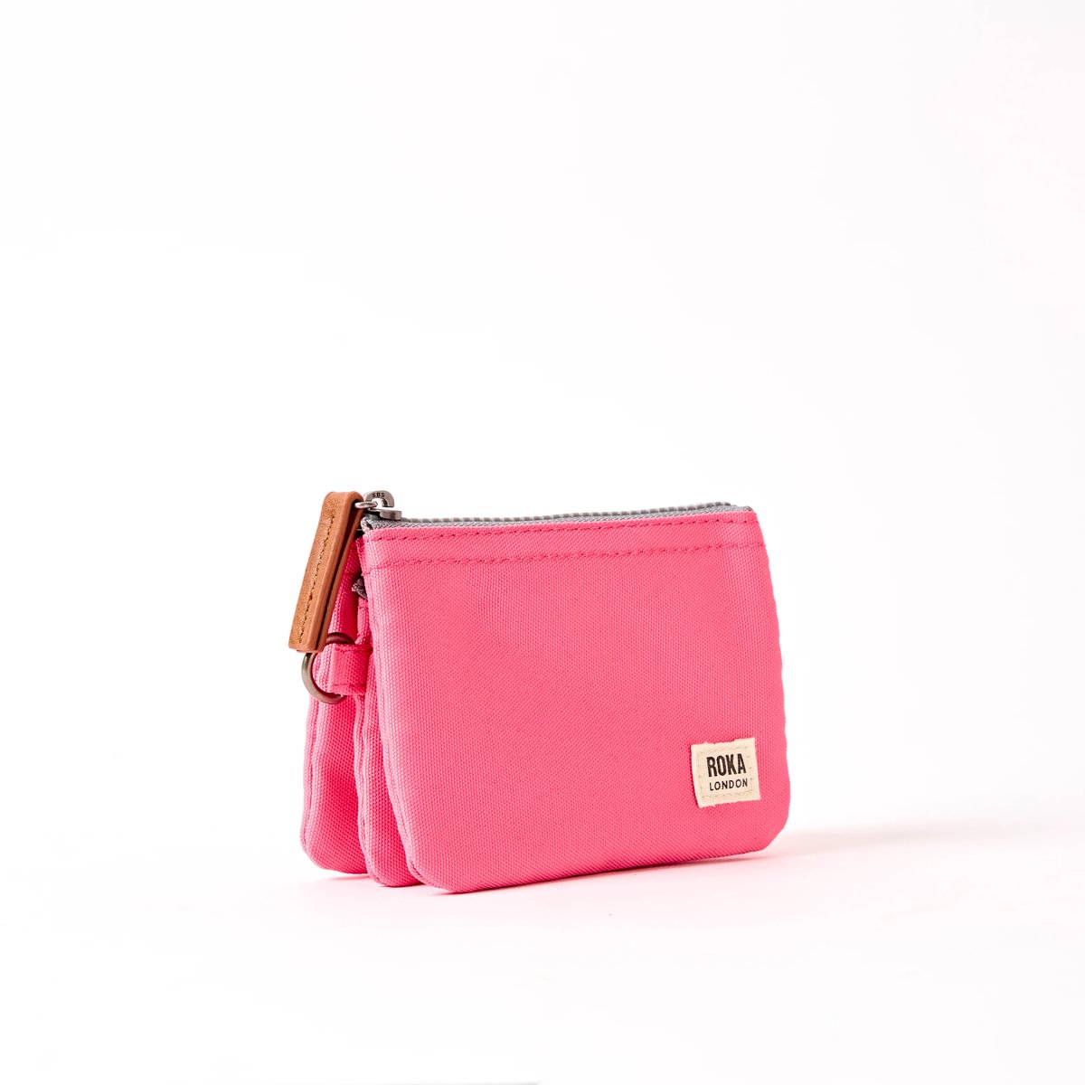 Roka Small Carnaby Recycled Canvas Wallet: Pink Lemonade at Bibelot Leek