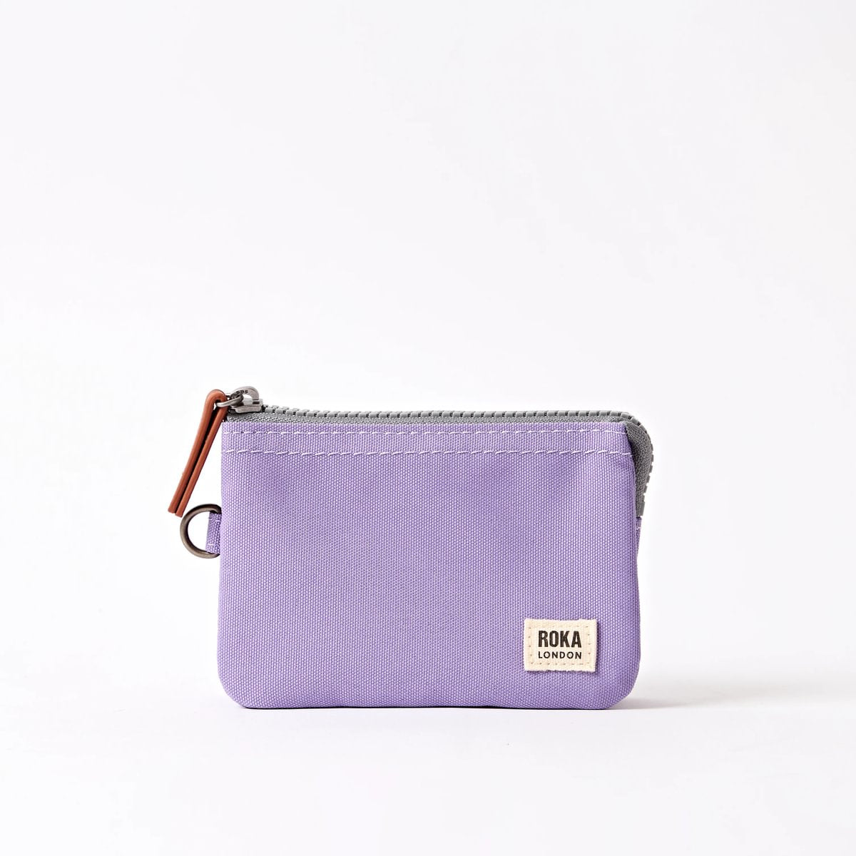 Roka Small Carnaby Recycled Canvas Wallet: Thistle Bloom at Bibelot Leek