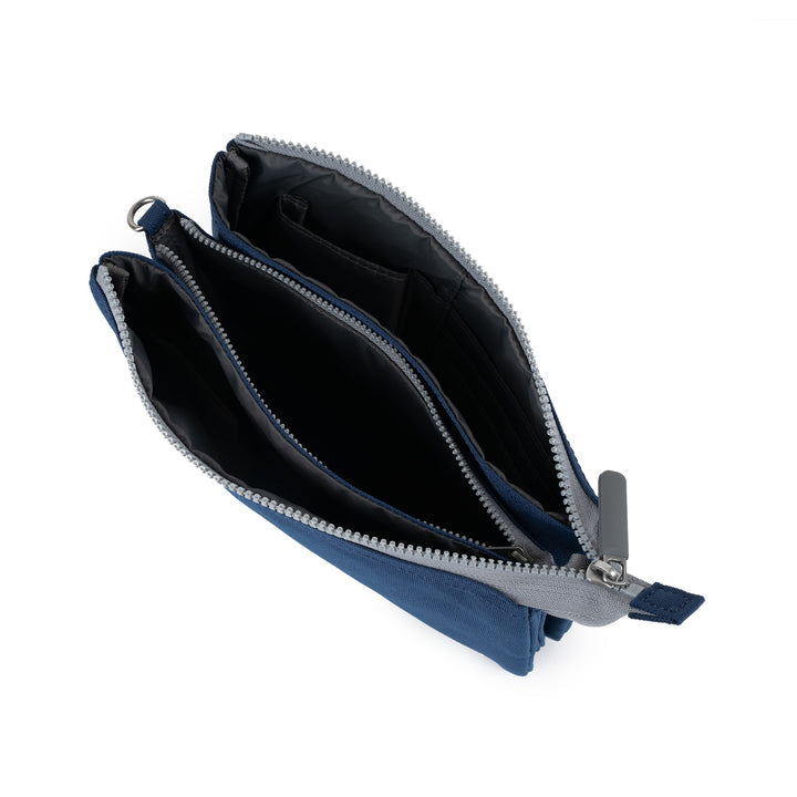Roka Carnaby Crossbody XL Crisp Blue Recycled Canvas