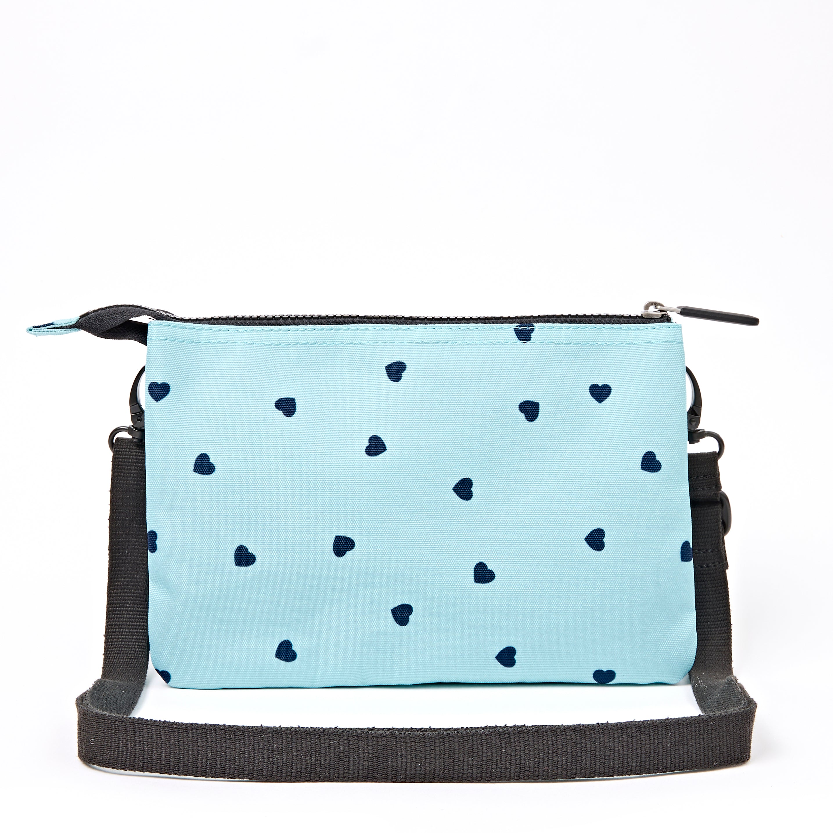 Roka Carnaby Crossbody XL Heart Print Recycled Canvas at Bibelot Leek UK Stockist