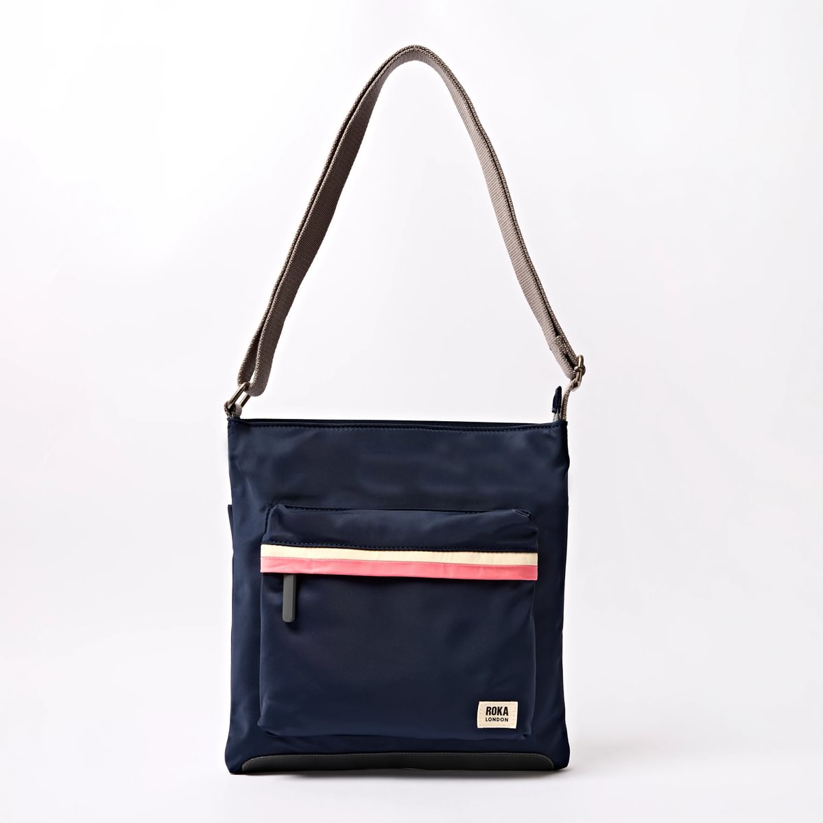 Roka Kennington Crossbody in Midnight Stripe Nylon - Medium at Bibelot Leek