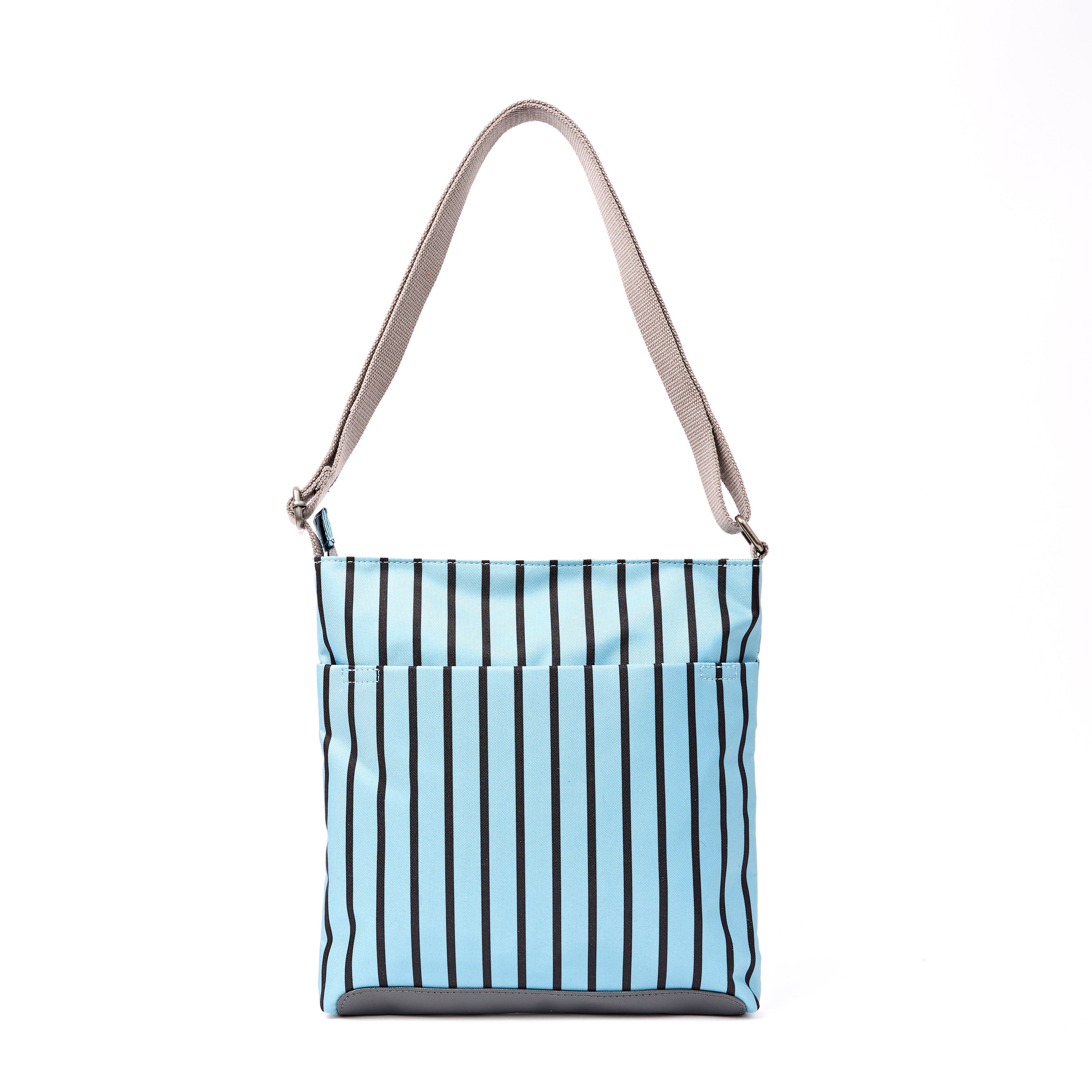 Roka Kennington Crossbody Bag Recycled Canvas: Blue Stripe at Bibelot Leek UK Stockist