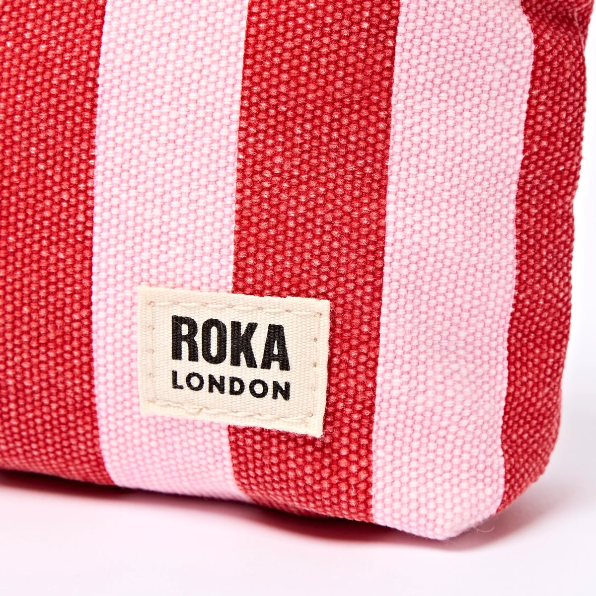 Roka Maida Vale Small Pouch in Strawberry Stripe at Bibelot Leek