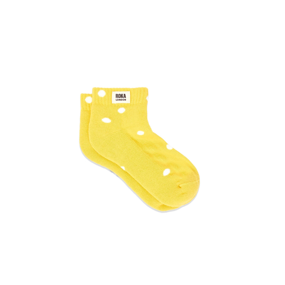 Roka Wembley Ankle Socks for Kids: Summer Yellow Dot at Bibelot leek UK Stockist