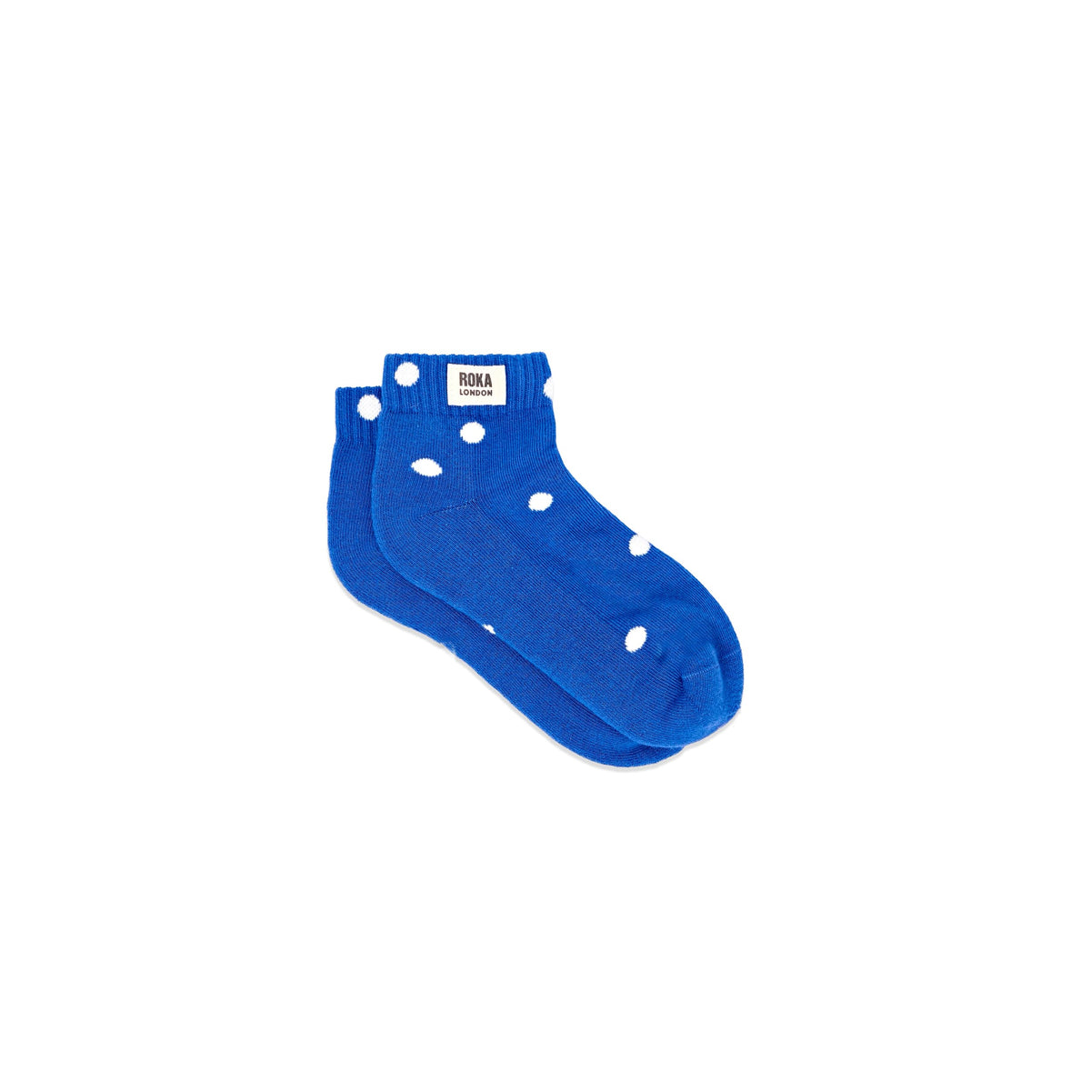 Roka Wembley Ankle Socks for Kids: Malibu Blue Dot at Bibelot Leek