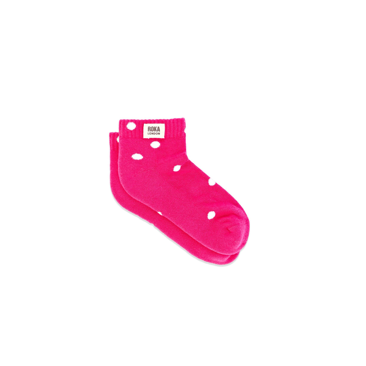 Roka Wembley Ankle Socks for Kids: Pink Dot at Bibelot leek UK Stockist