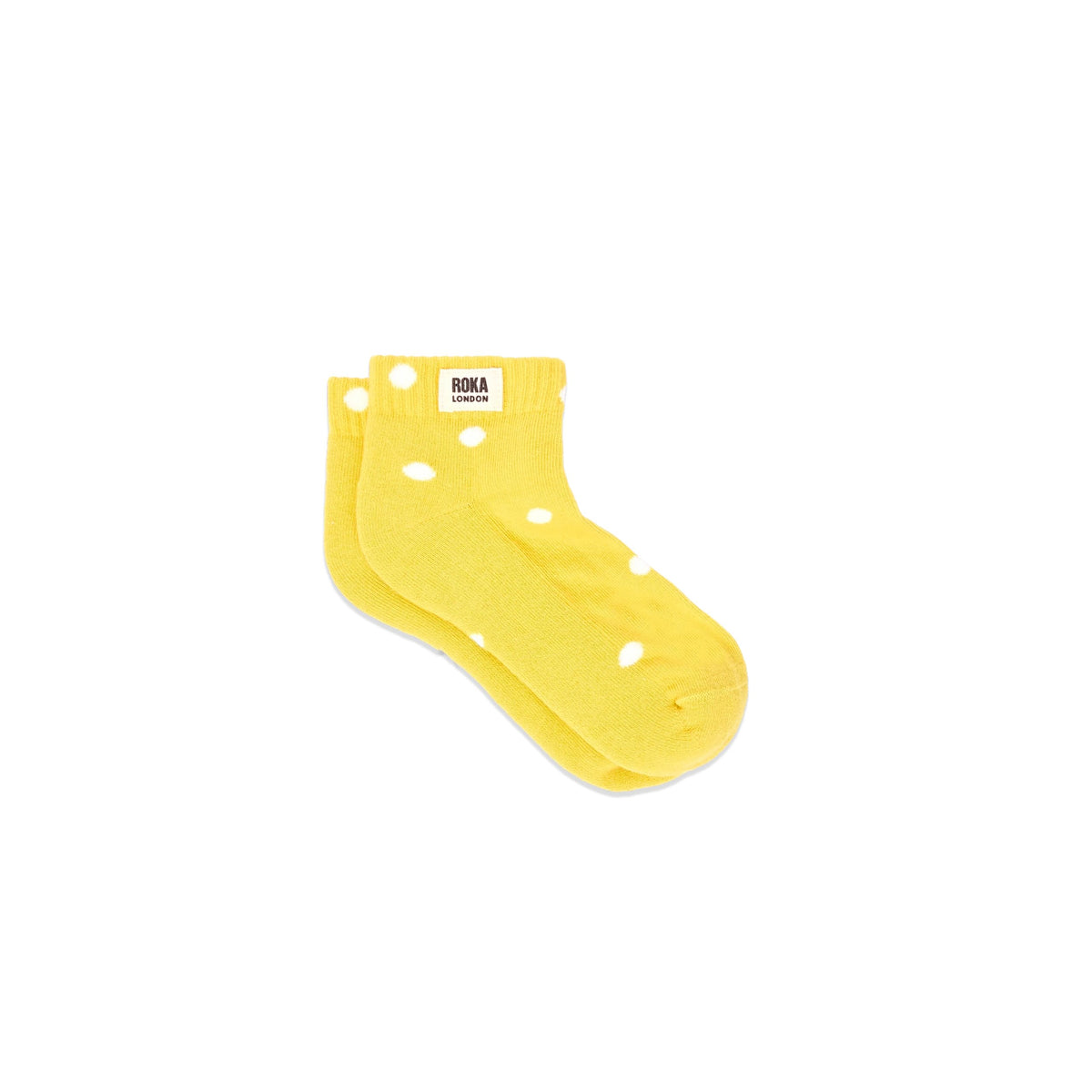 Roka Wembley Ankle Socks for Kids: Summer Yellow Dot at Bibelot leek UK Stockist