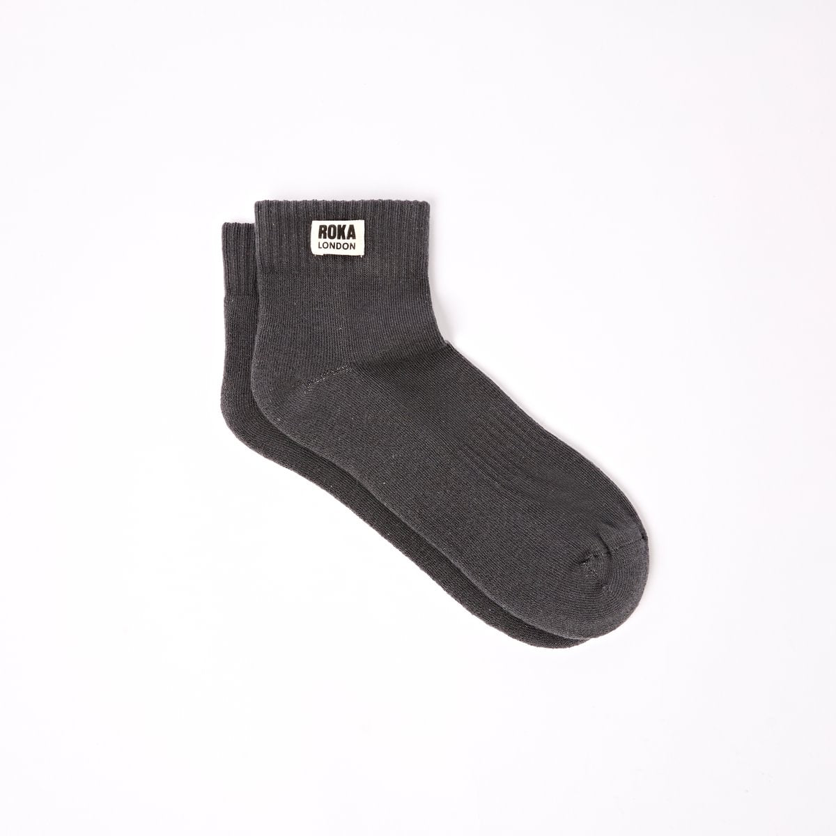Roka Wembley Ankle Socks for Men: Faded Black at Bibelot Leek