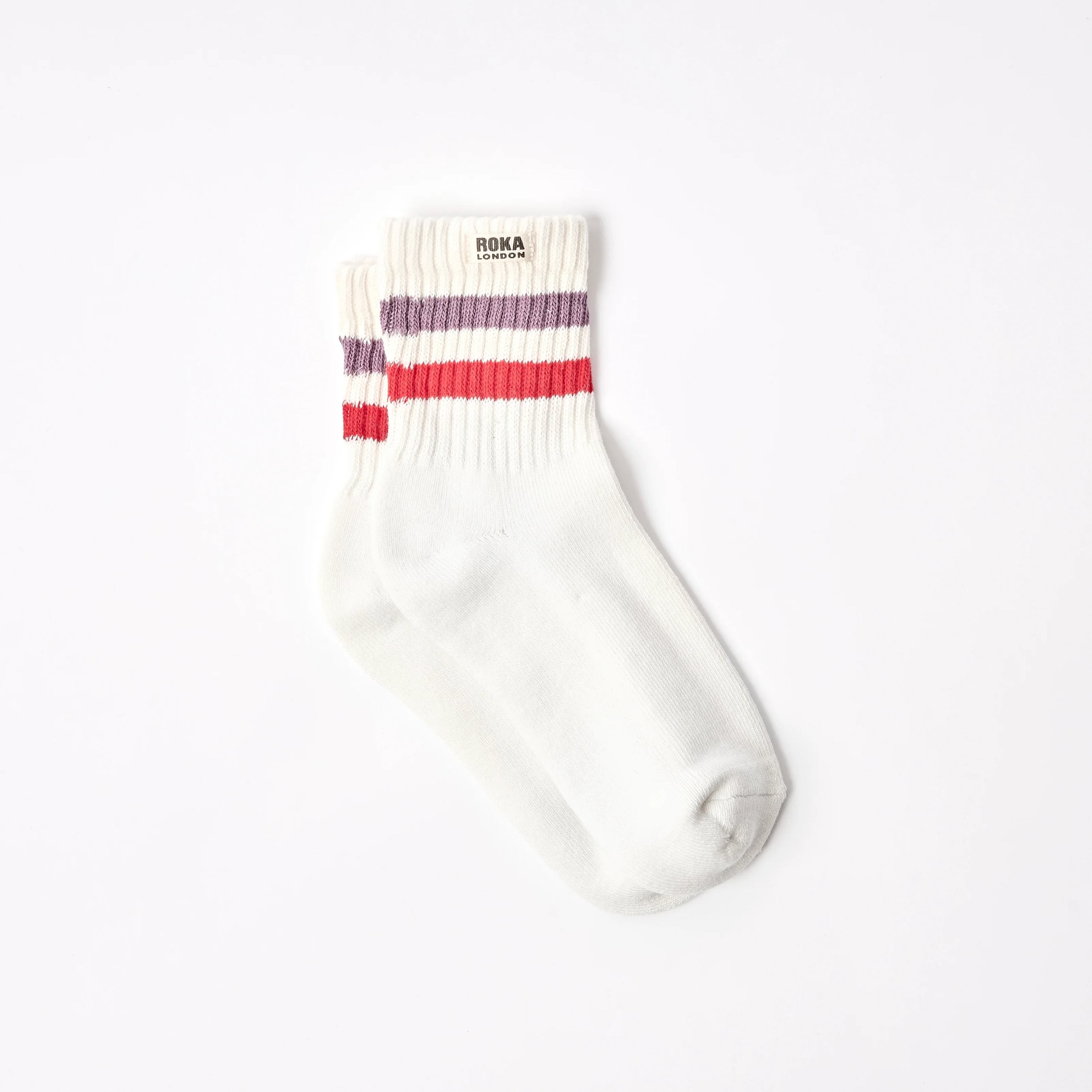 Roka Windsor Stripe Crew Socks for Women bibelot leek staffordshire UK