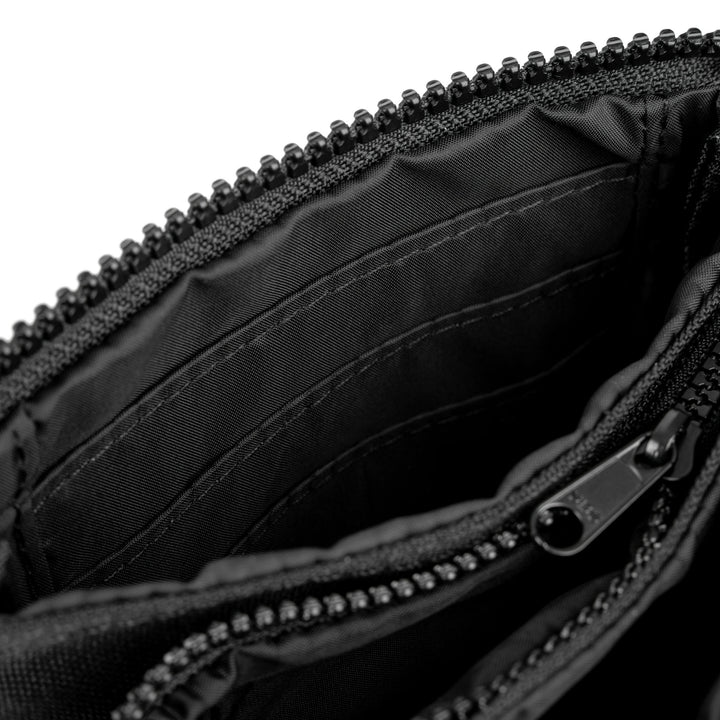 Roka Small Carnaby Recycled Canvas Wallet: All Black